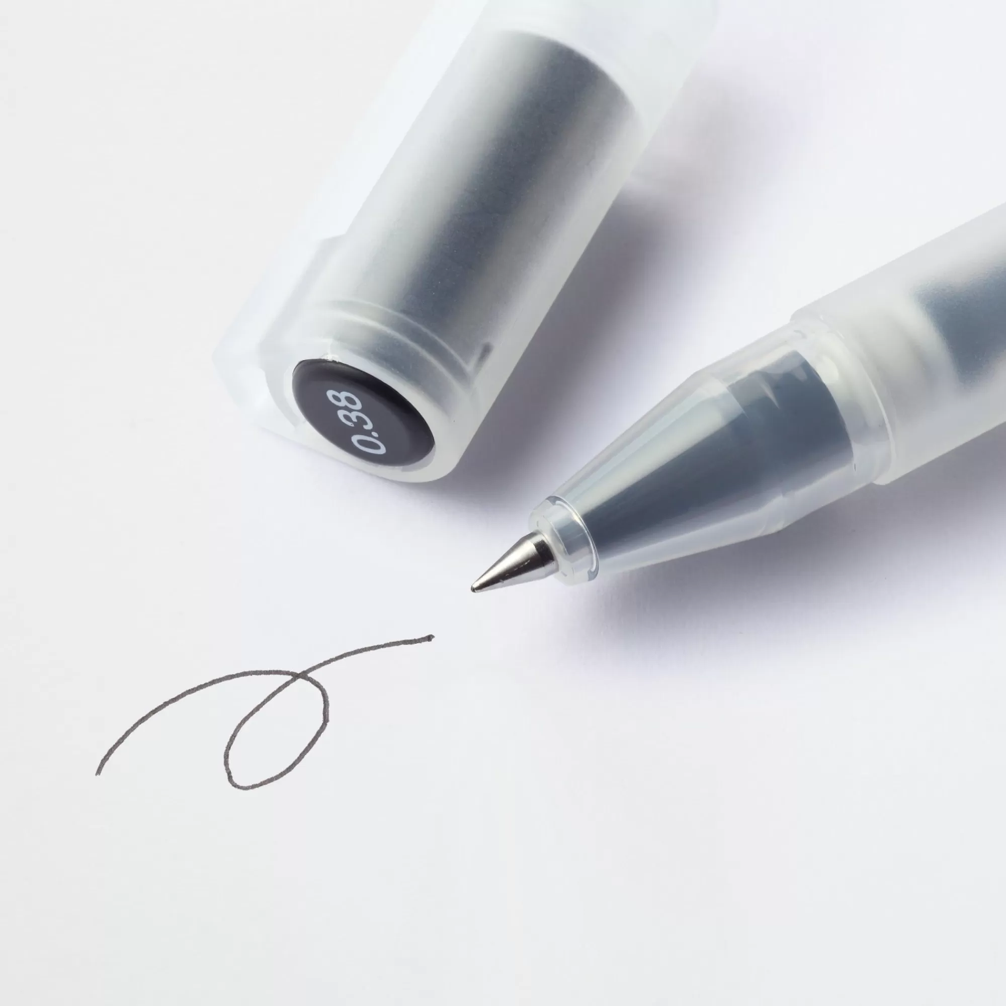 MUJI Gel Ink Cap Type Ballpoint Pen 0.38Mm Fashion