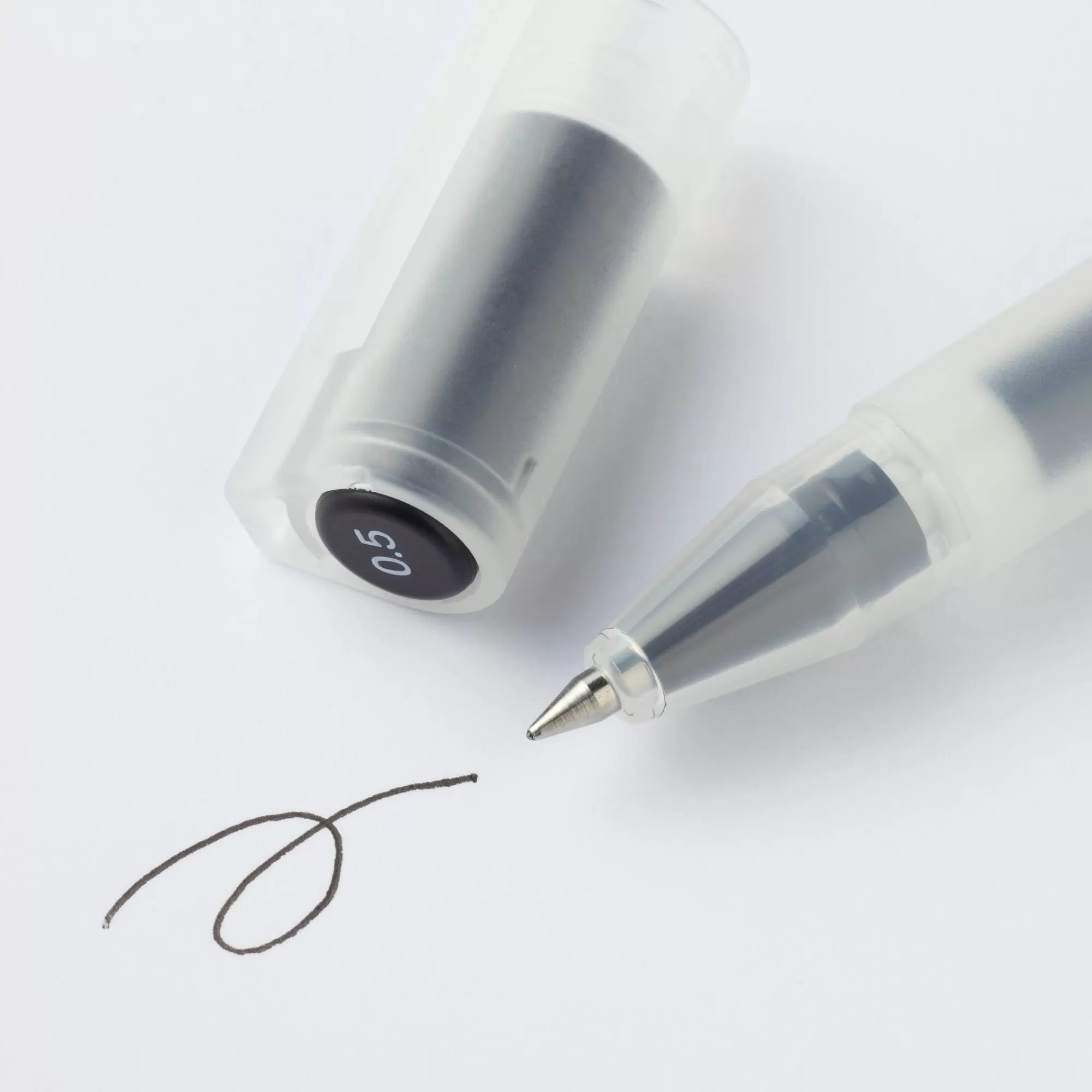 MUJI Gel Ink Cap Type Ballpoint Pen 0.5Mm 10 Pieces Set Black Hot