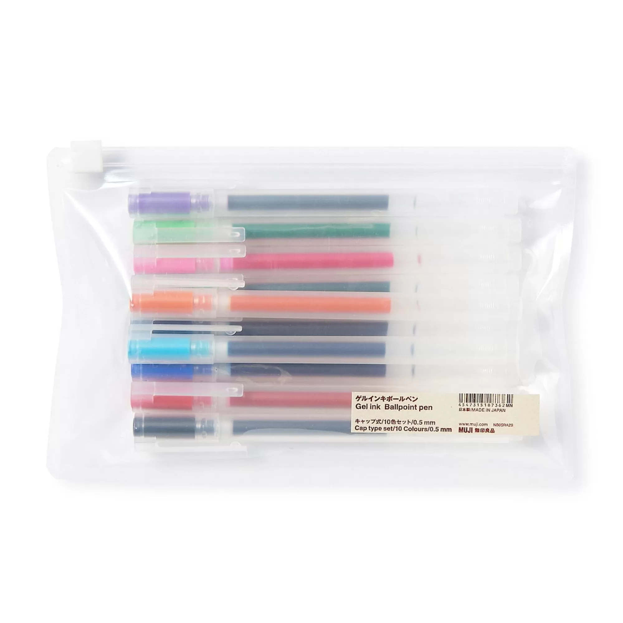 MUJI Gel Ink Cap Type Ballpoint Pen 10 Color Set Store