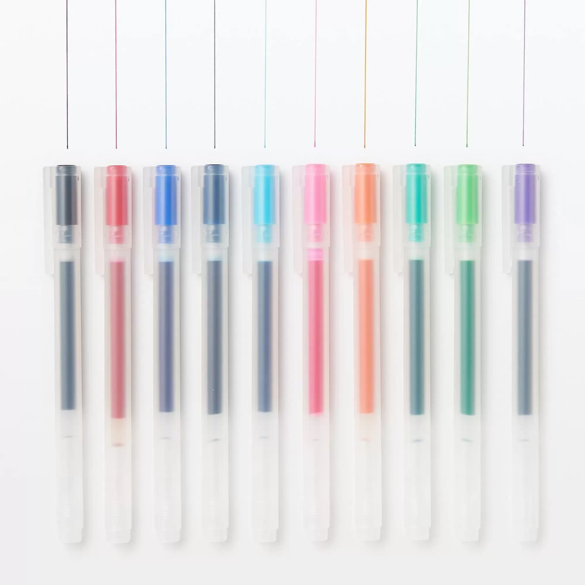 MUJI Gel Ink Cap Type Ballpoint Pen 10 Color Set Store