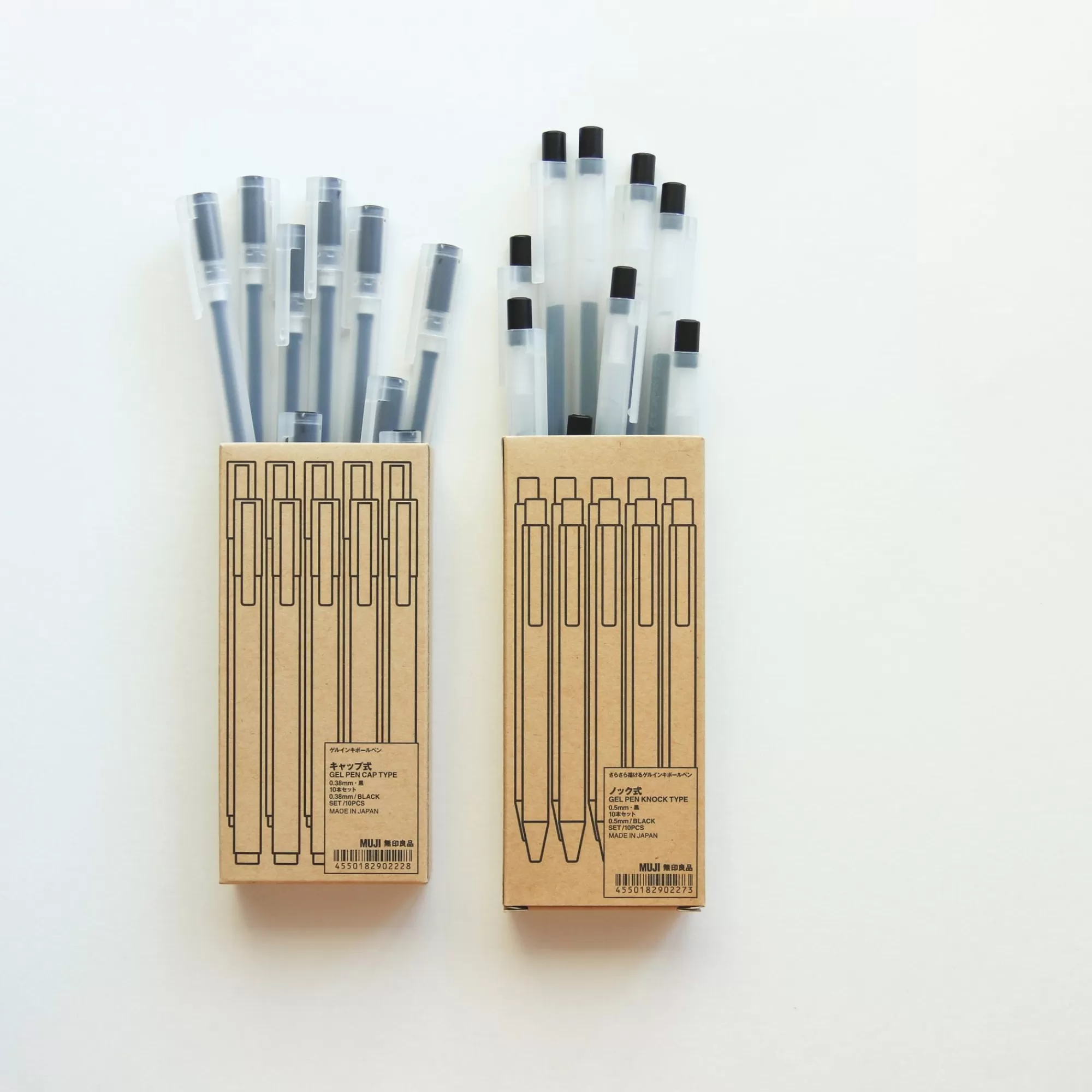 MUJI Gel Ink Cap Type Ballpoint Pen Set 10 Pieces Set Blue Black Sale