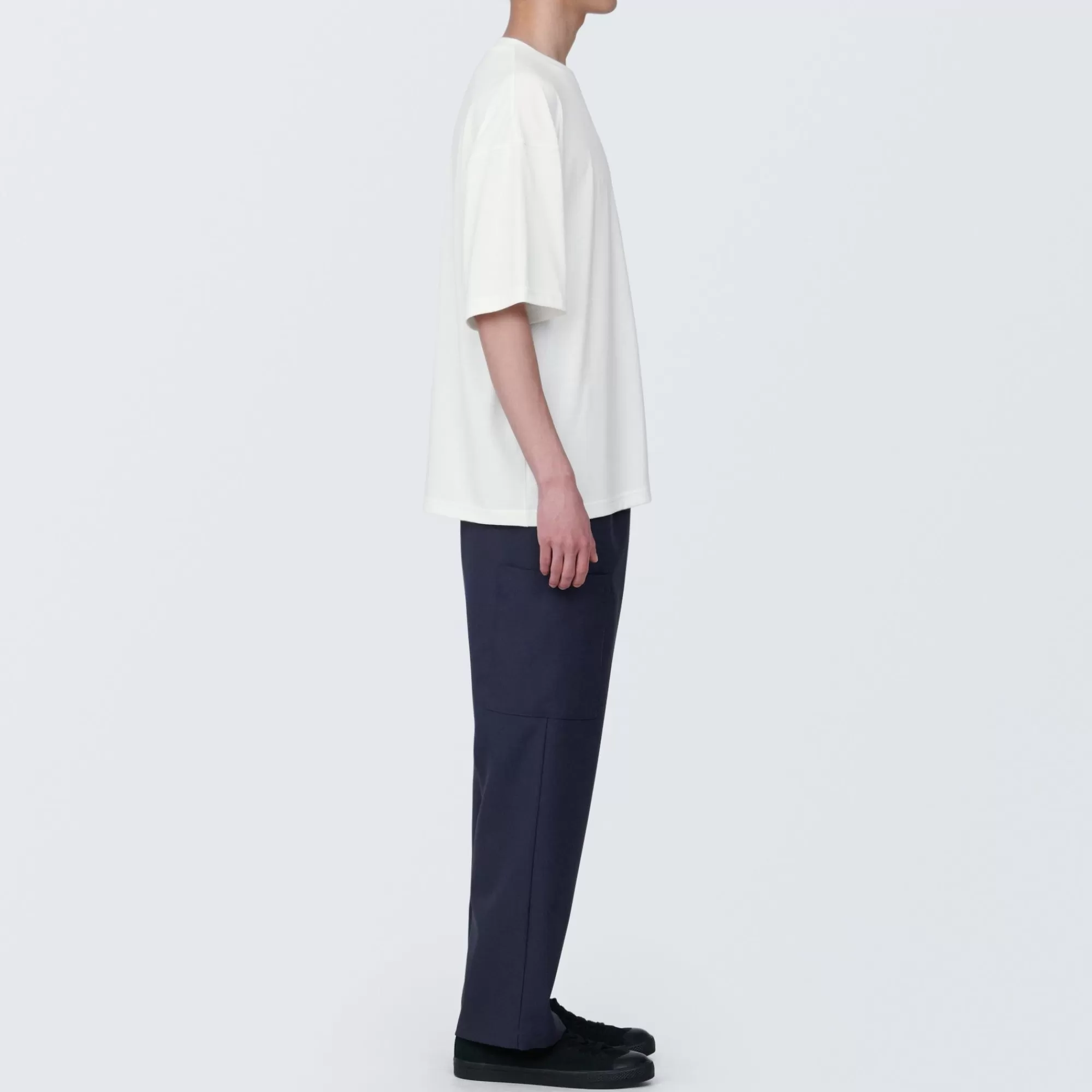 MUJI Labo Unisex Easy-Clean Quick Drying Crew Neck Short Sleeve T-Shirt Flash Sale