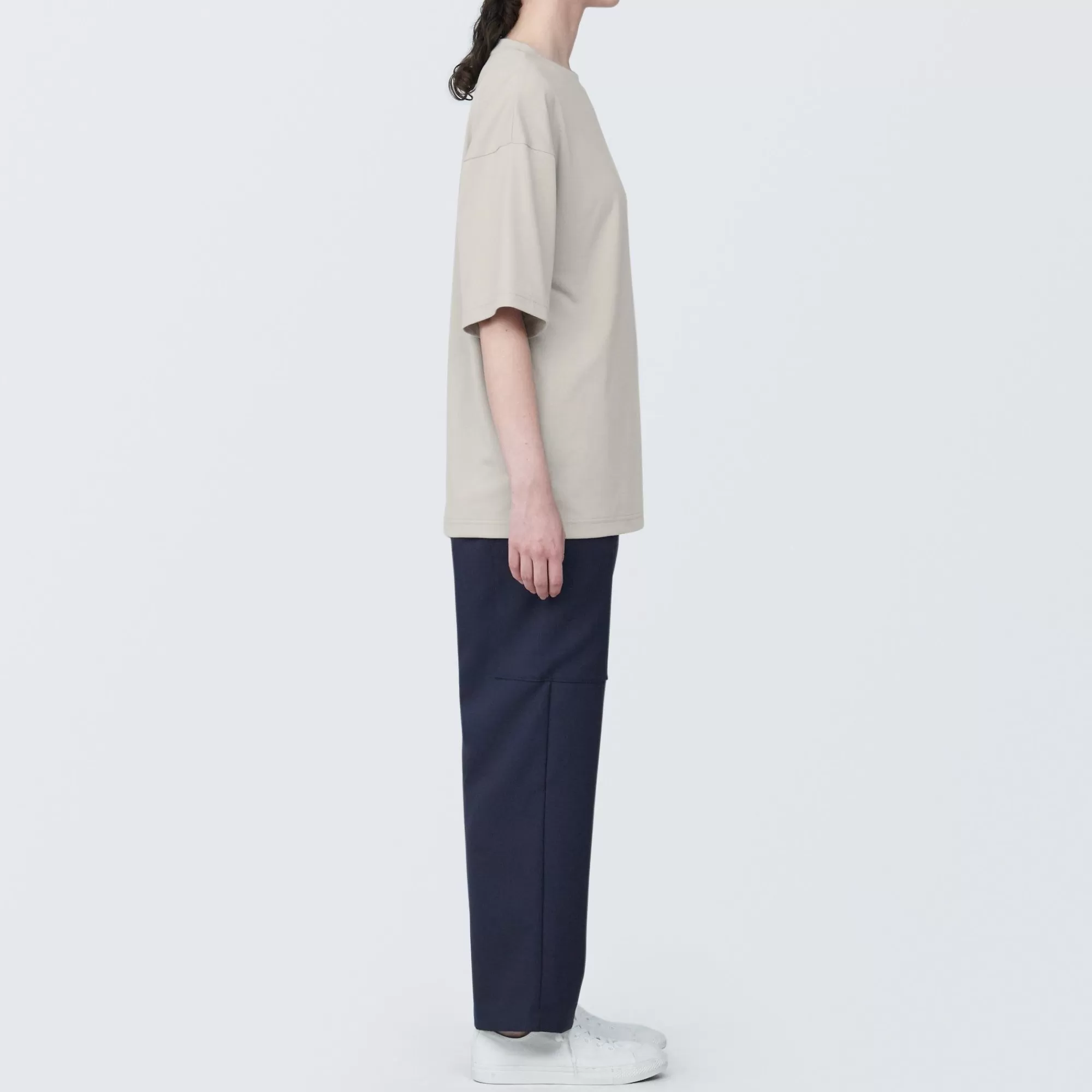 MUJI Labo Unisex Easy-Clean Quick Drying Crew Neck Short Sleeve T-Shirt Flash Sale
