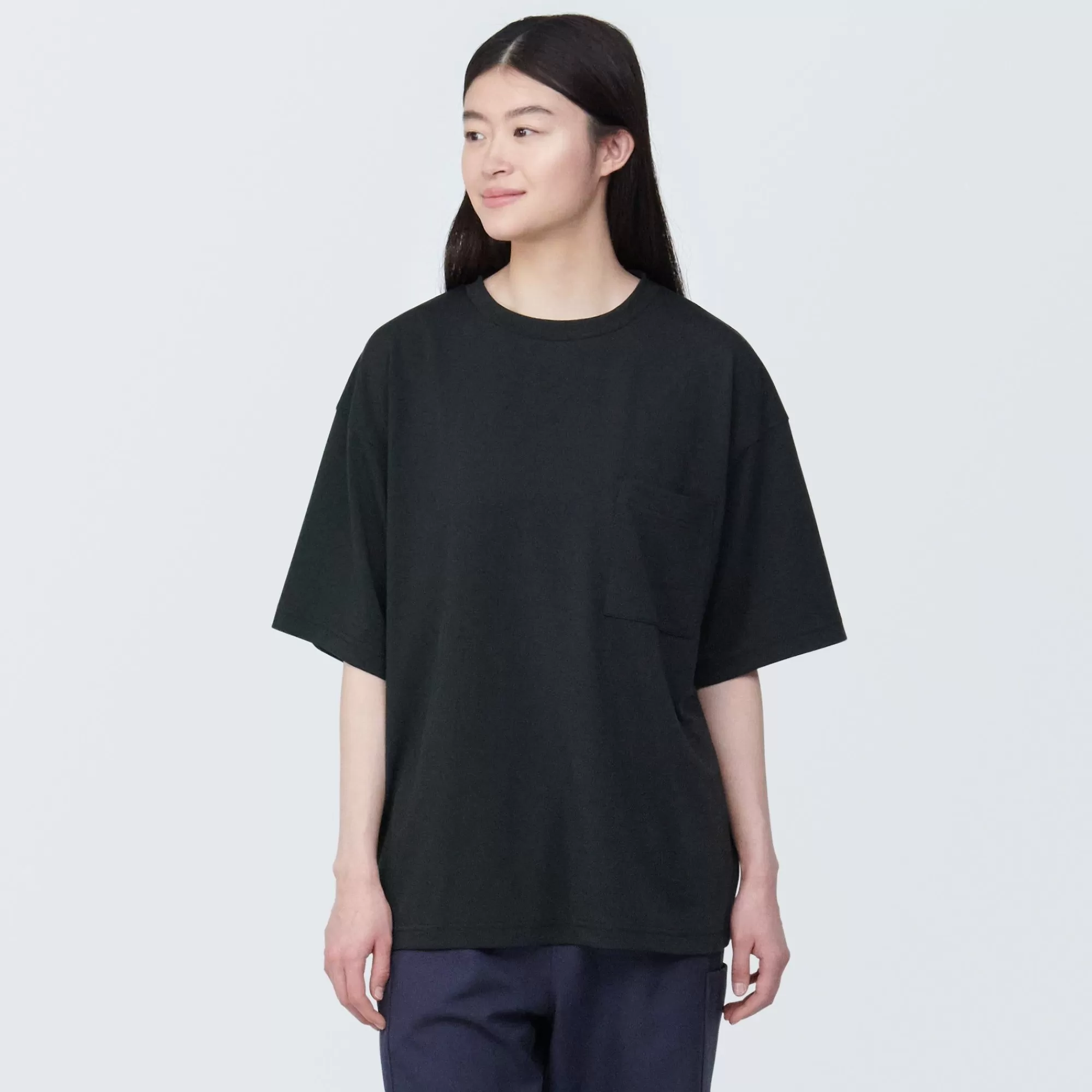 MUJI Labo Unisex Easy-Clean Quick Drying Crew Neck Short Sleeve T-Shirt Flash Sale