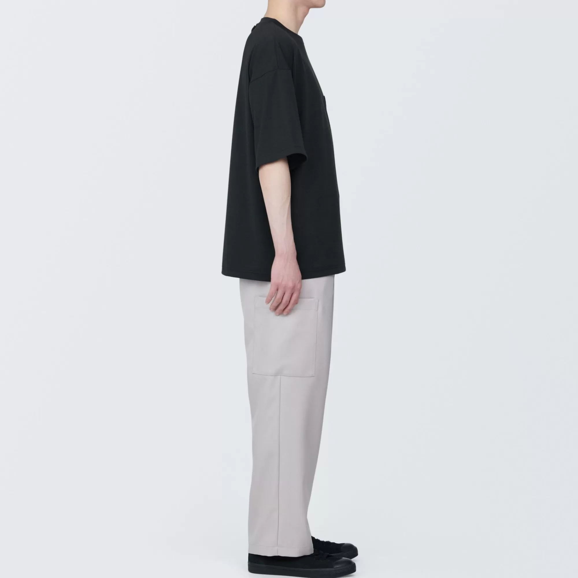MUJI Labo Unisex Easy-Clean Quick Drying Crew Neck Short Sleeve T-Shirt Flash Sale