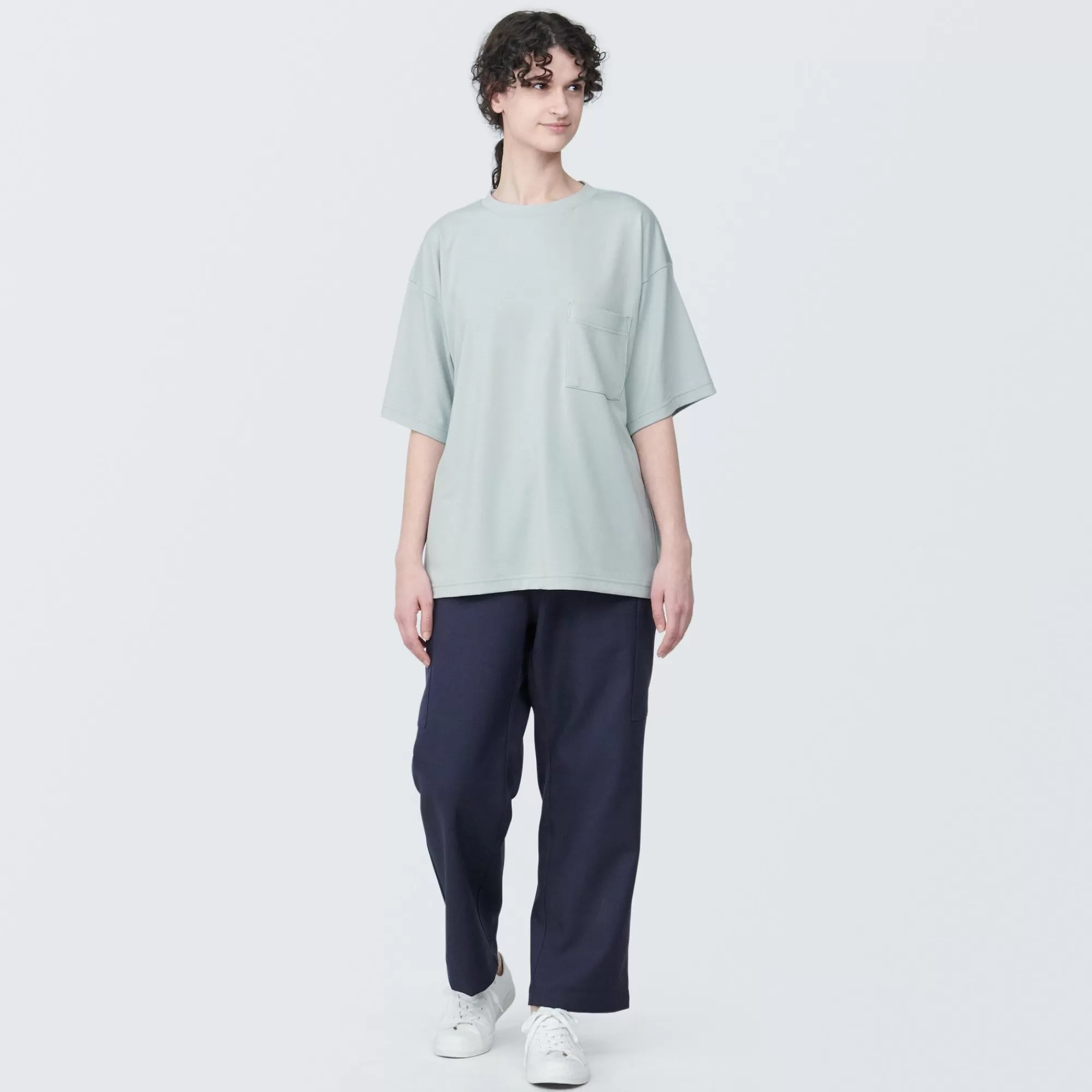 MUJI Labo Unisex Easy-Clean Quick Drying Crew Neck Short Sleeve T-Shirt Flash Sale