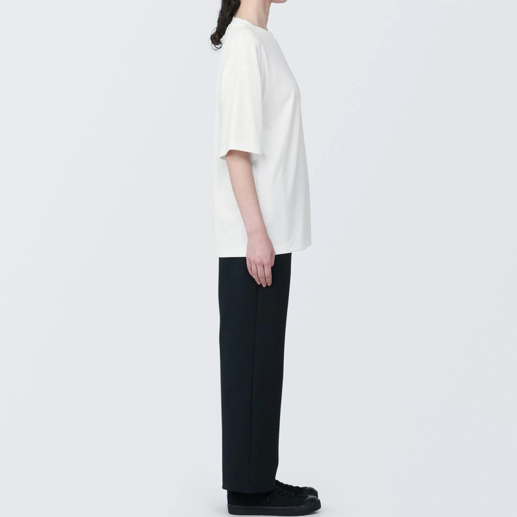 MUJI Labo Unisex Easy-Clean Quick Drying Crew Neck Short Sleeve T-Shirt Flash Sale