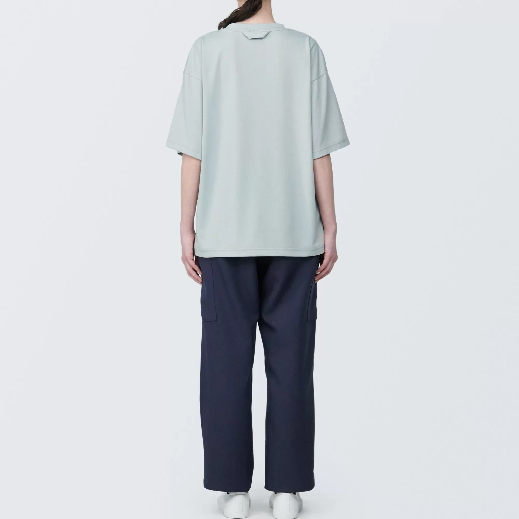 MUJI Labo Unisex Easy-Clean Quick Drying Crew Neck Short Sleeve T-Shirt Flash Sale