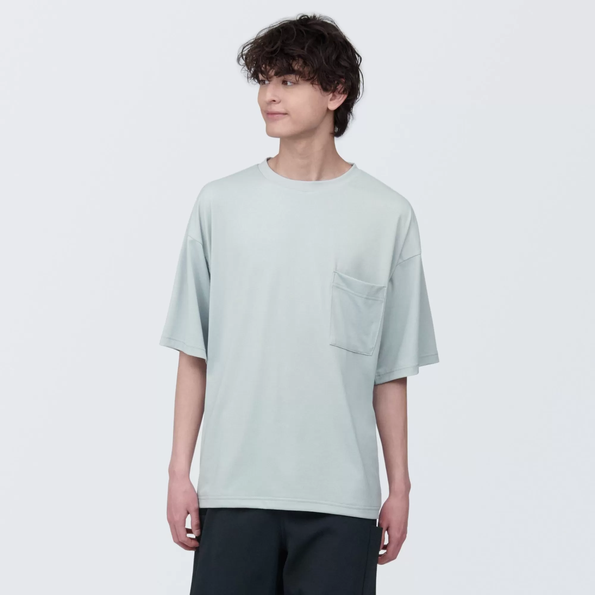 MUJI Labo Unisex Easy-Clean Quick Drying Crew Neck Short Sleeve T-Shirt Flash Sale