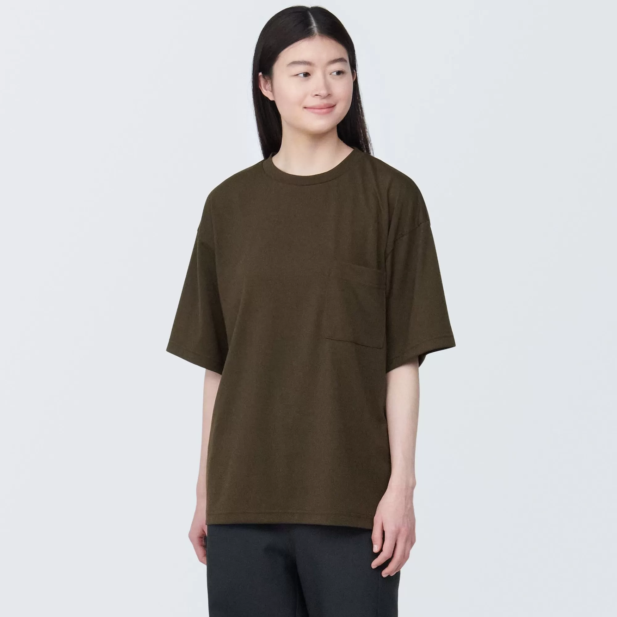 MUJI Labo Unisex Easy-Clean Quick Drying Crew Neck Short Sleeve T-Shirt Flash Sale