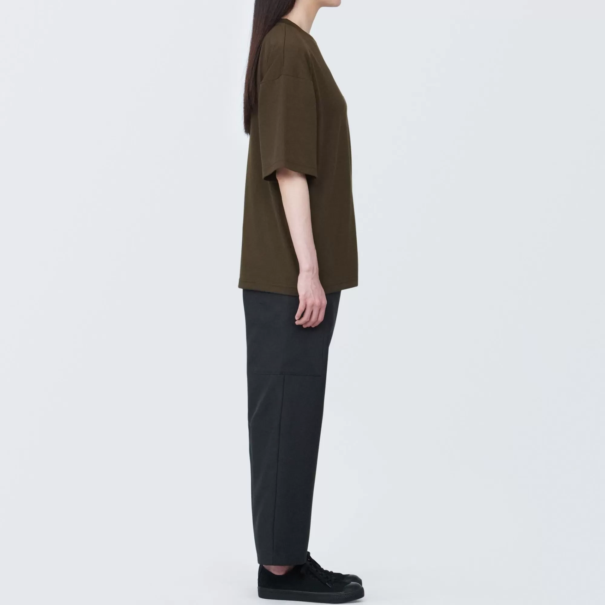MUJI Labo Unisex Easy-Clean Quick Drying Crew Neck Short Sleeve T-Shirt Flash Sale