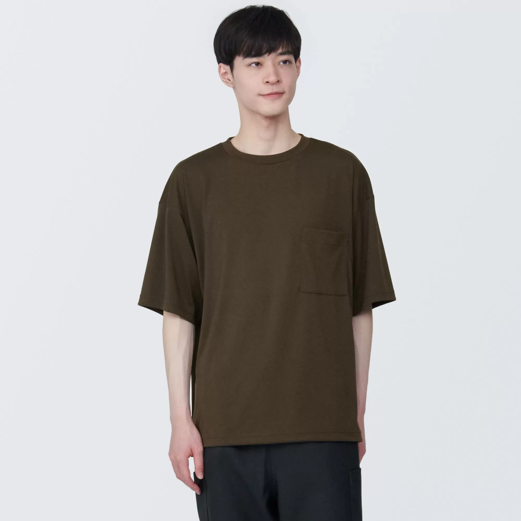 MUJI Labo Unisex Easy-Clean Quick Drying Crew Neck Short Sleeve T-Shirt Flash Sale