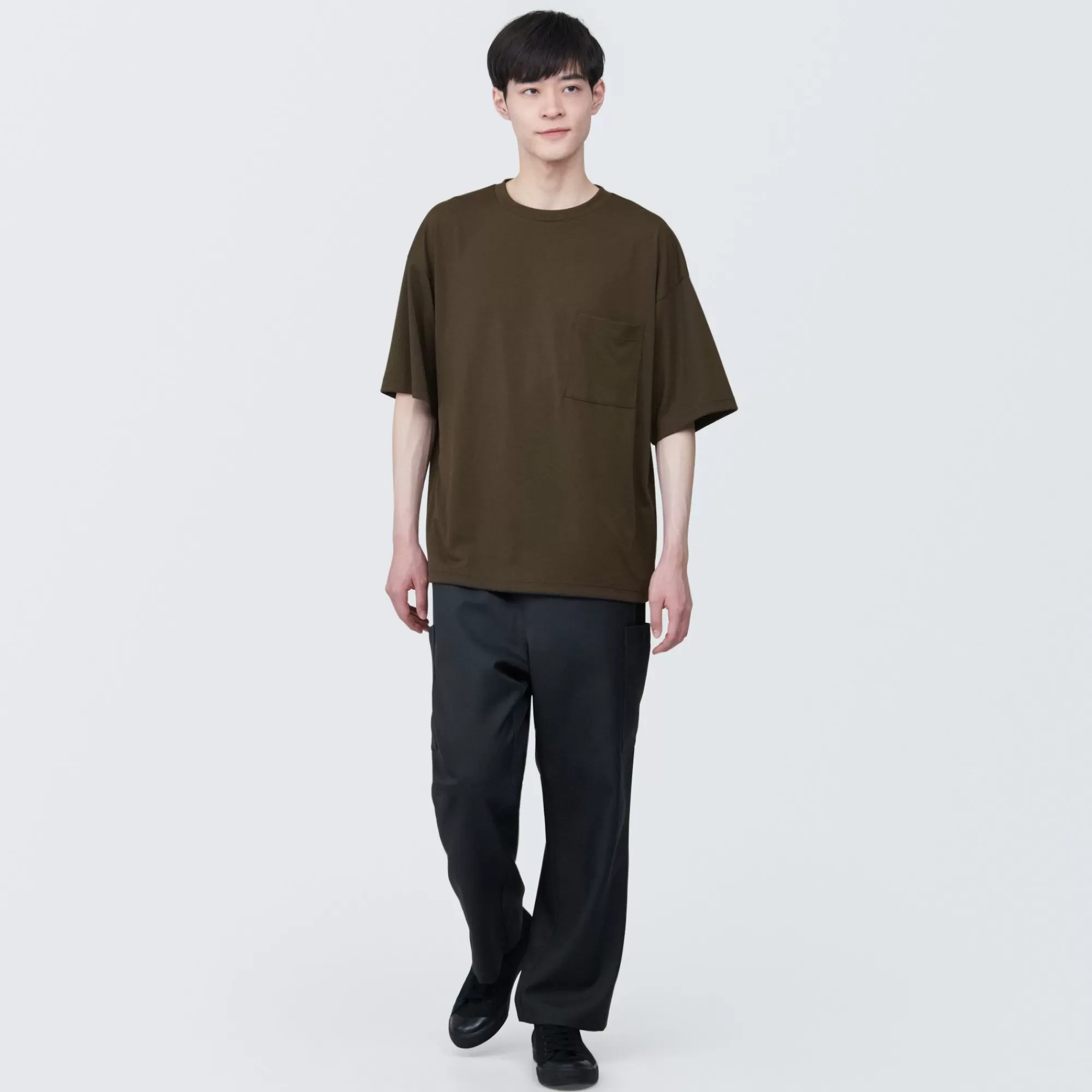 MUJI Labo Unisex Easy-Clean Quick Drying Crew Neck Short Sleeve T-Shirt Flash Sale