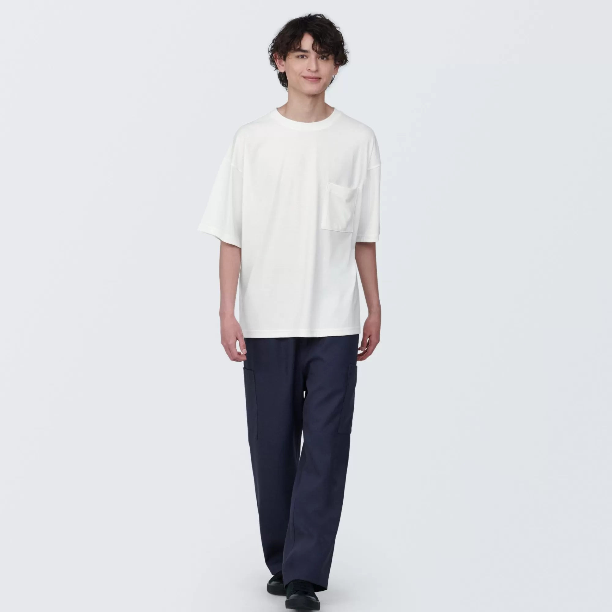 MUJI Labo Unisex Easy-Clean Quick Drying Crew Neck Short Sleeve T-Shirt Flash Sale