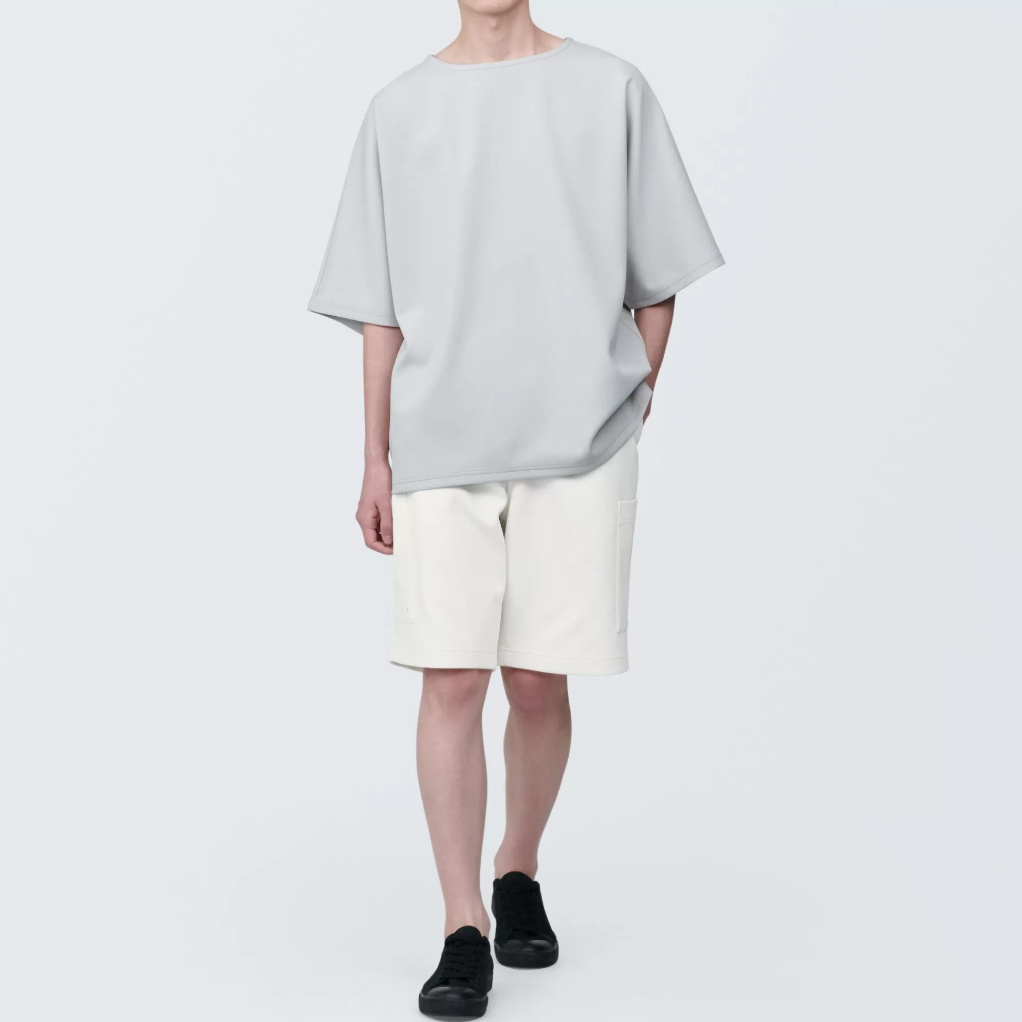 MUJI Labo Unisex Water Repellent Double Knitted Short Cargo Pants Hot