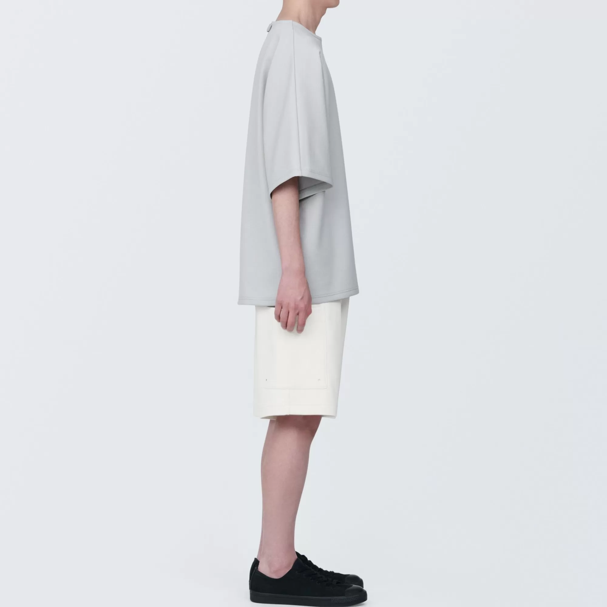 MUJI Labo Unisex Water Repellent Double Knitted Short Cargo Pants Hot
