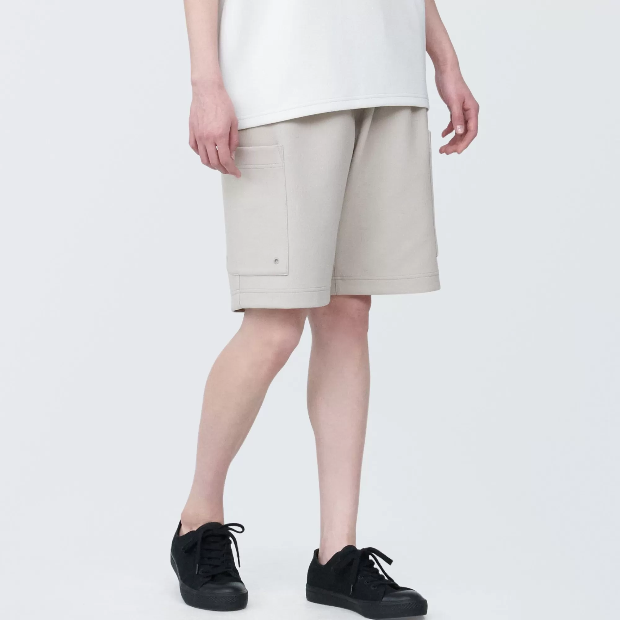 MUJI Labo Unisex Water Repellent Double Knitted Short Cargo Pants Hot