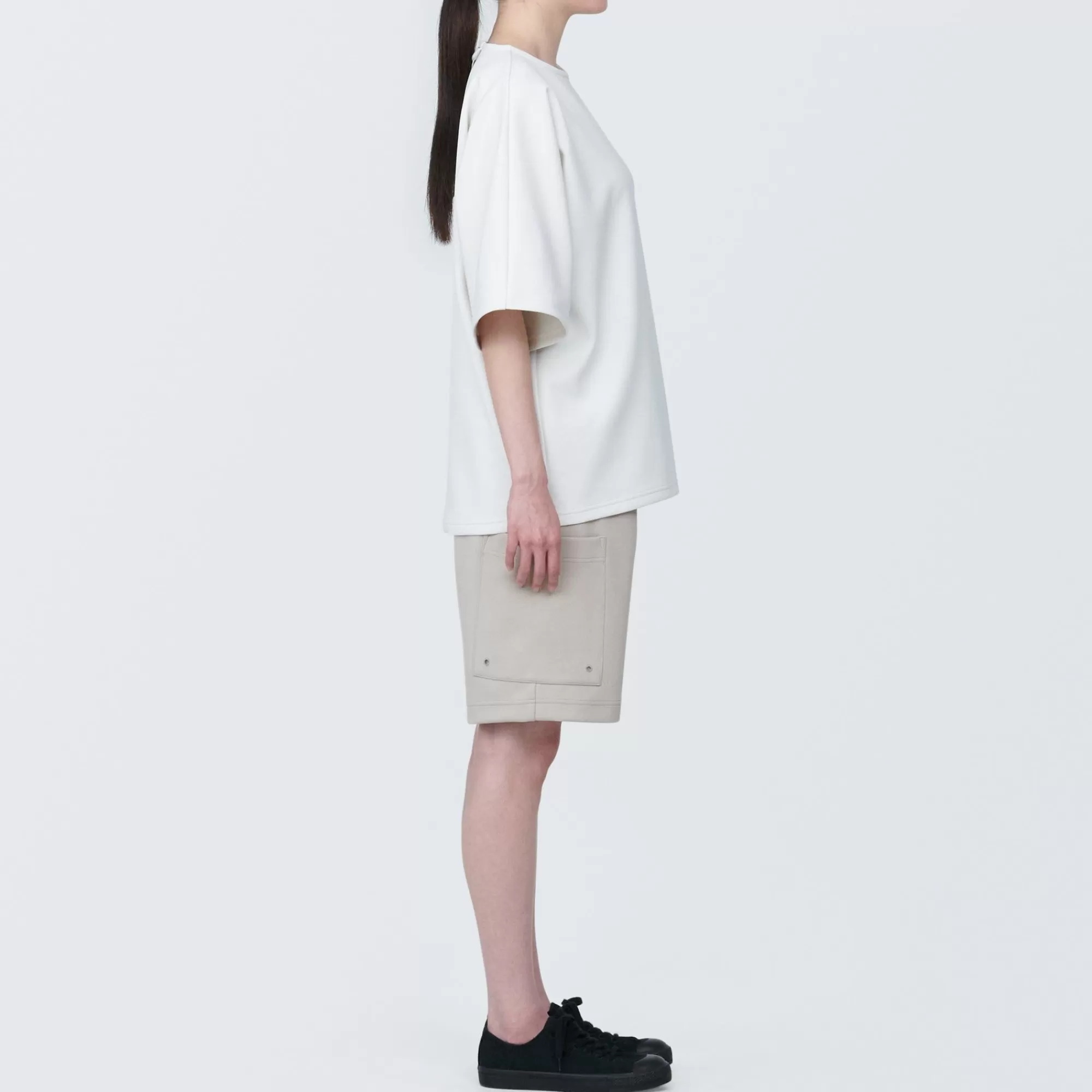 MUJI Labo Unisex Water Repellent Double Knitted Short Cargo Pants Hot