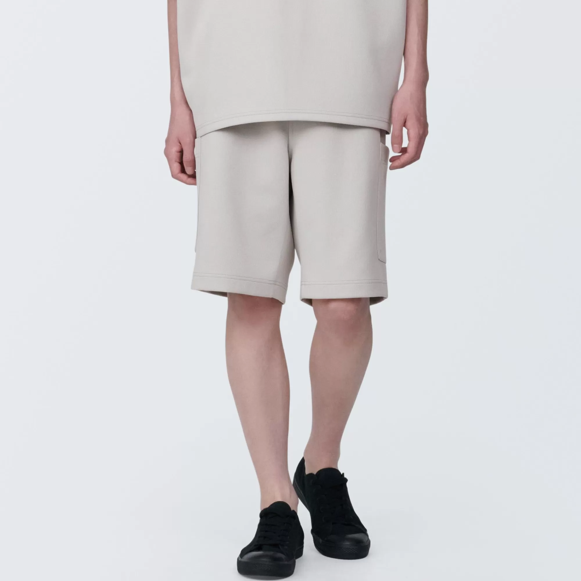 MUJI Labo Unisex Water Repellent Double Knitted Short Cargo Pants Hot