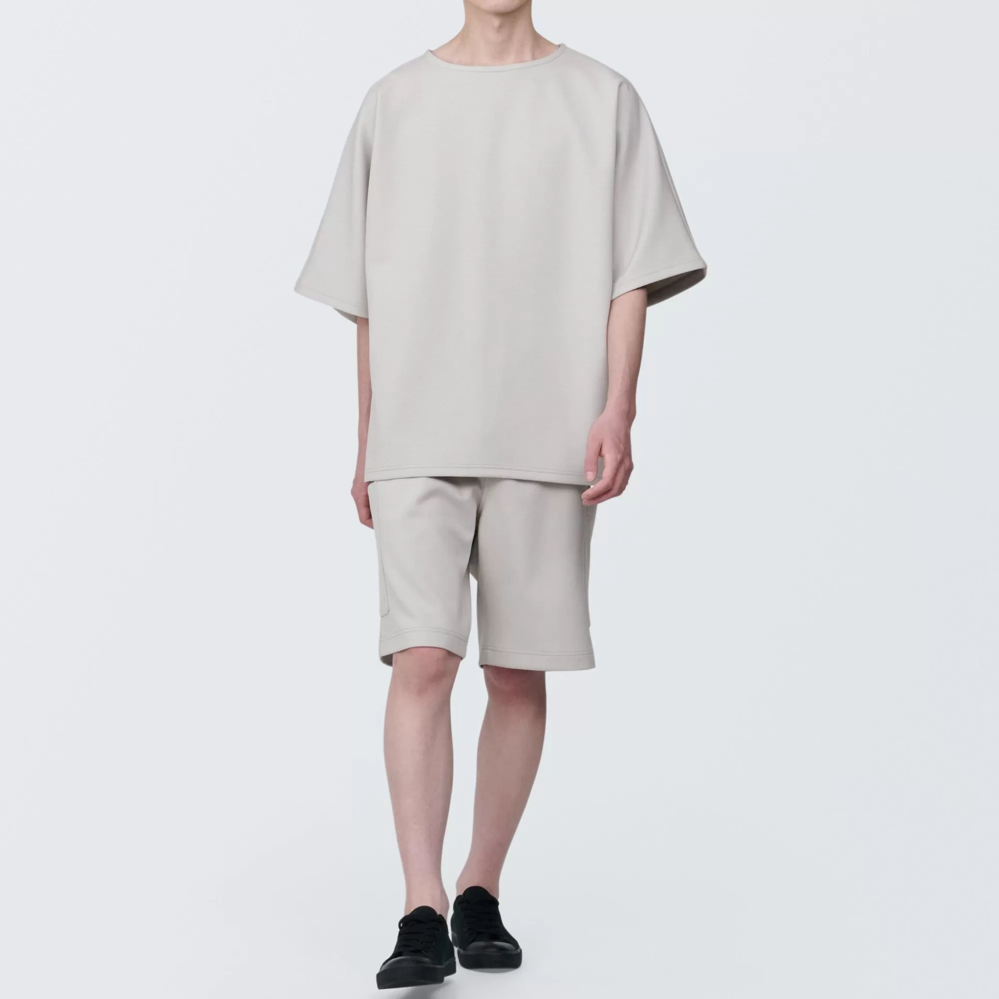 MUJI Labo Unisex Water Repellent Double Knitted Short Cargo Pants Hot
