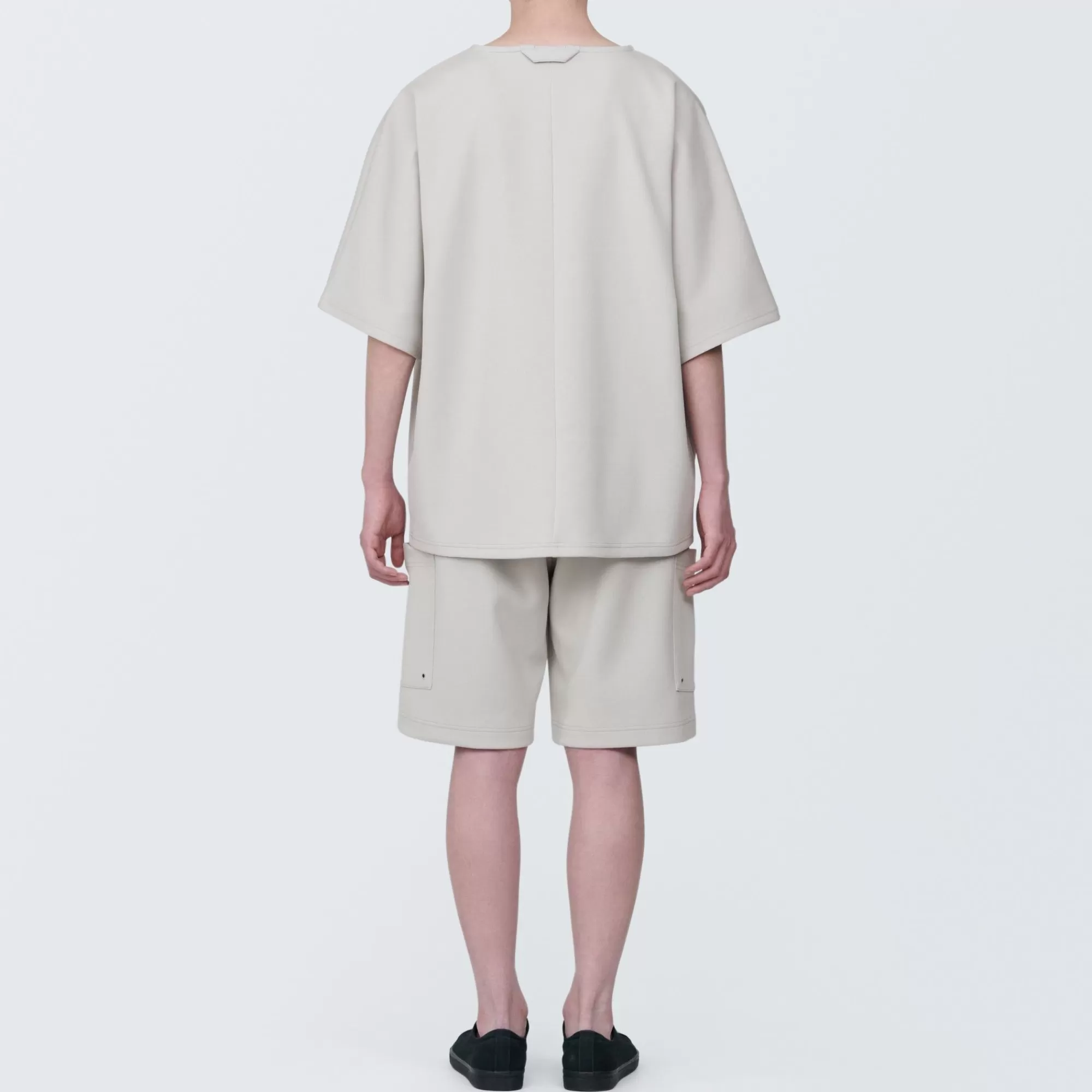 MUJI Labo Unisex Water Repellent Double Knitted Short Cargo Pants Hot