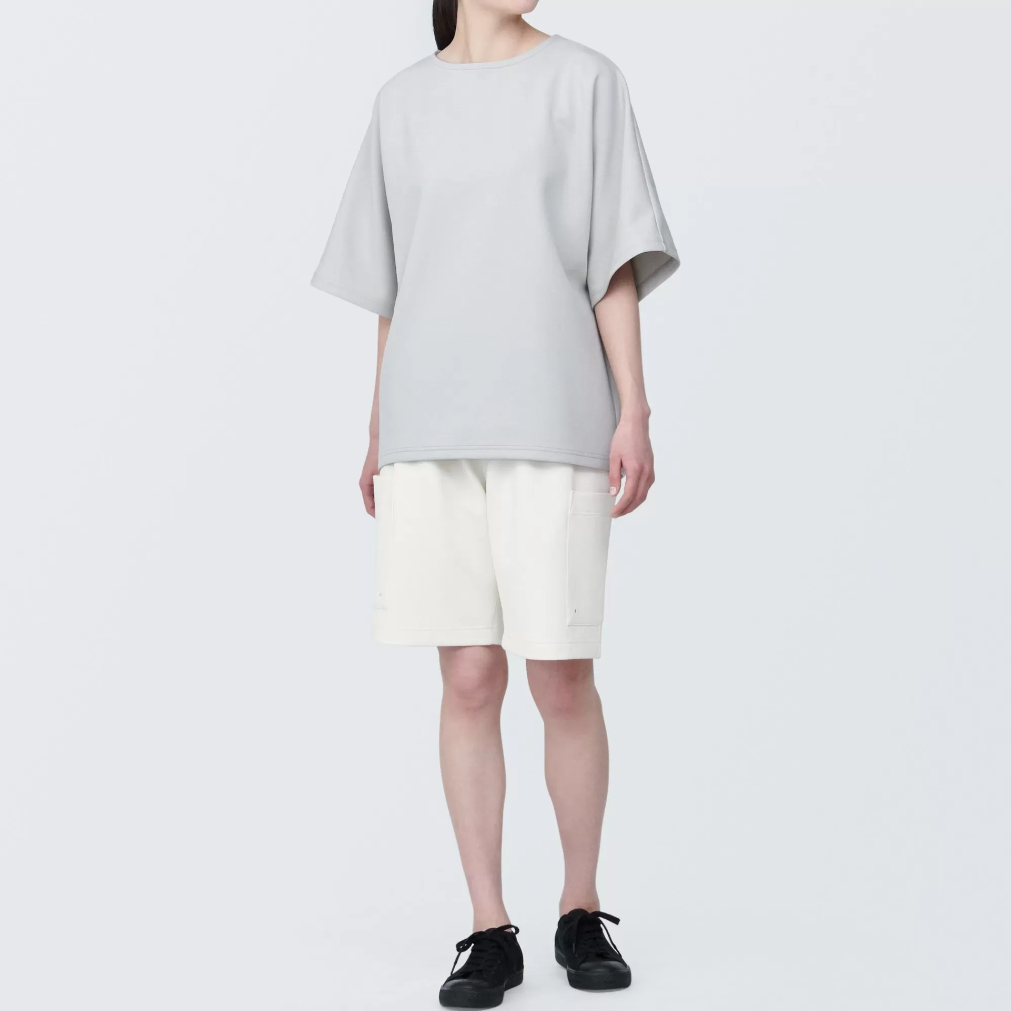 MUJI Labo Unisex Water Repellent Double Knitted Short Cargo Pants Hot