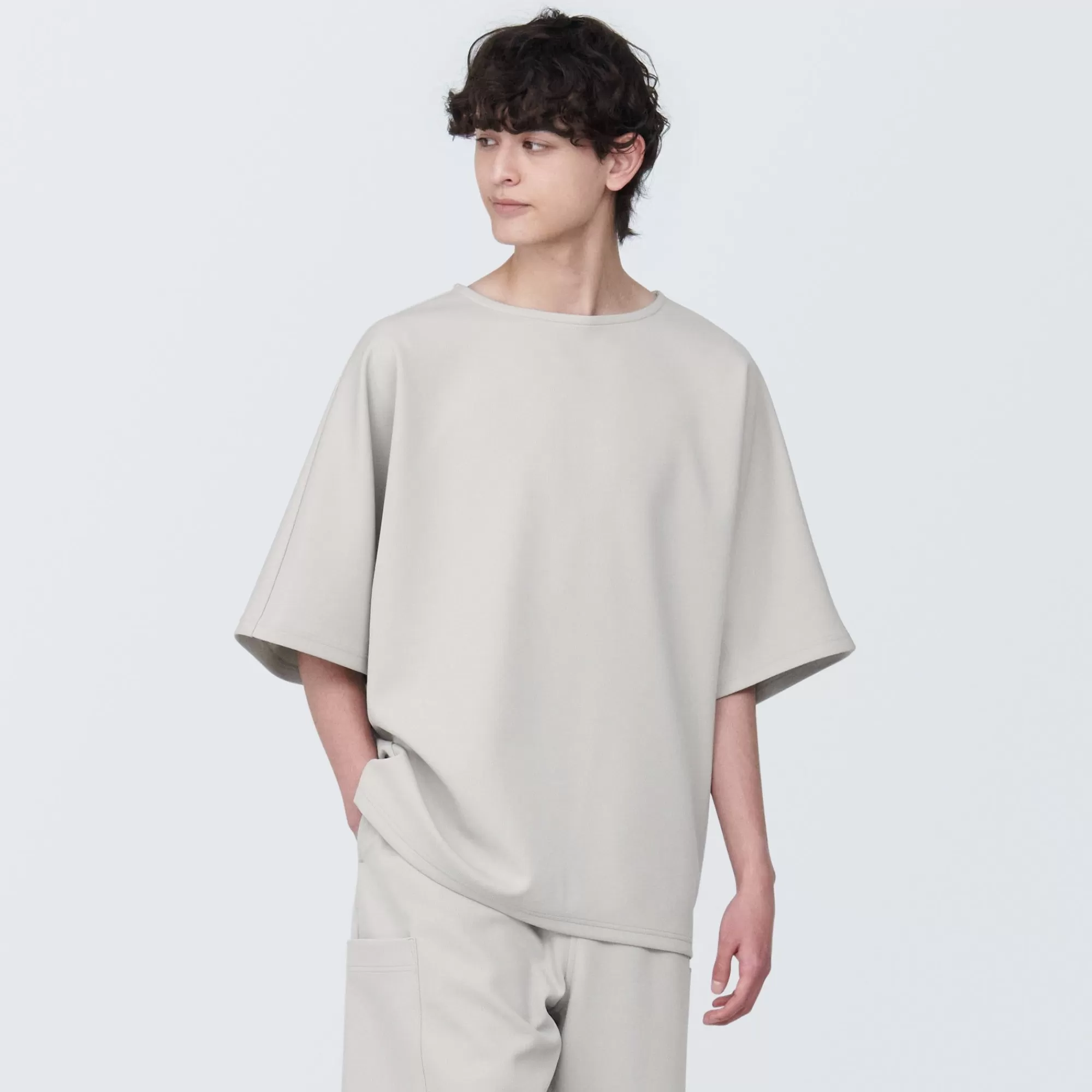 MUJI Labo Unisex Water Repellent Double Knitted Short Sleeve Pullover Store