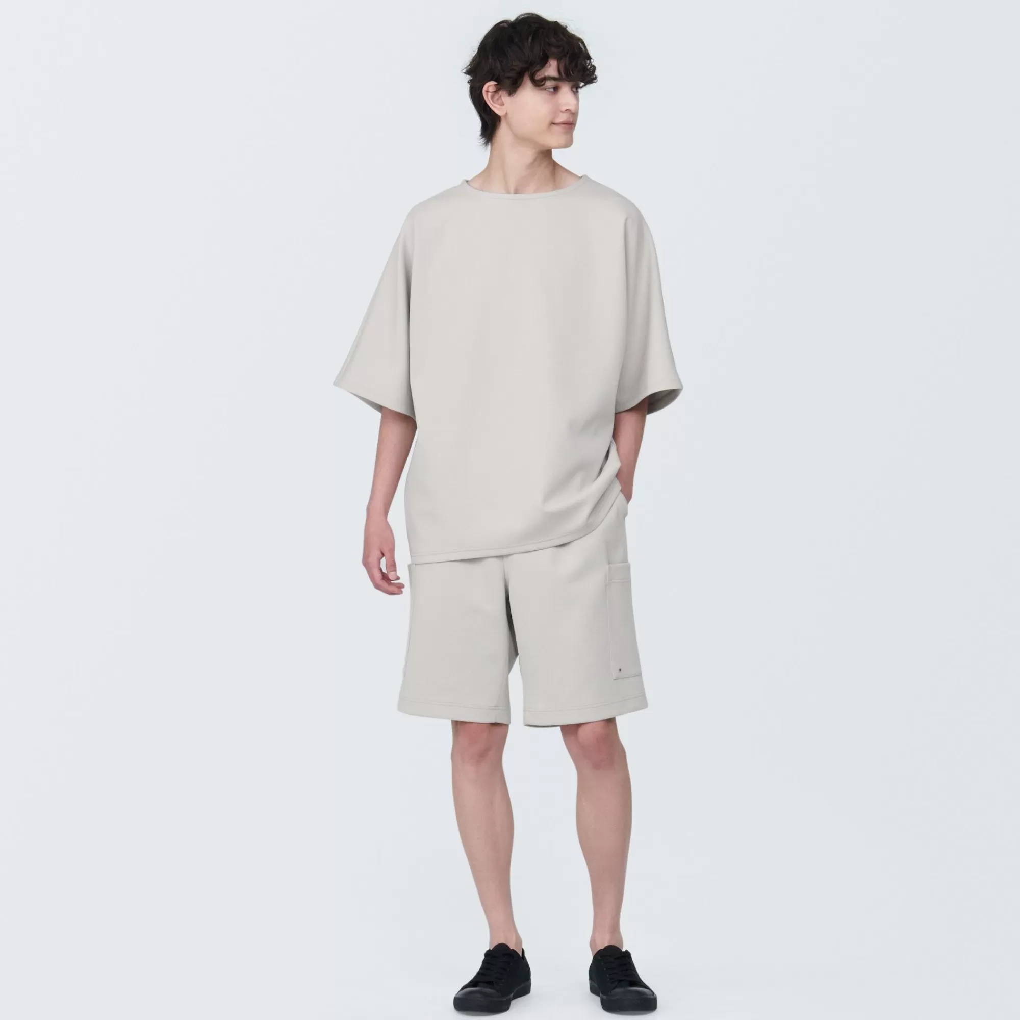 MUJI Labo Unisex Water Repellent Double Knitted Short Sleeve Pullover Store