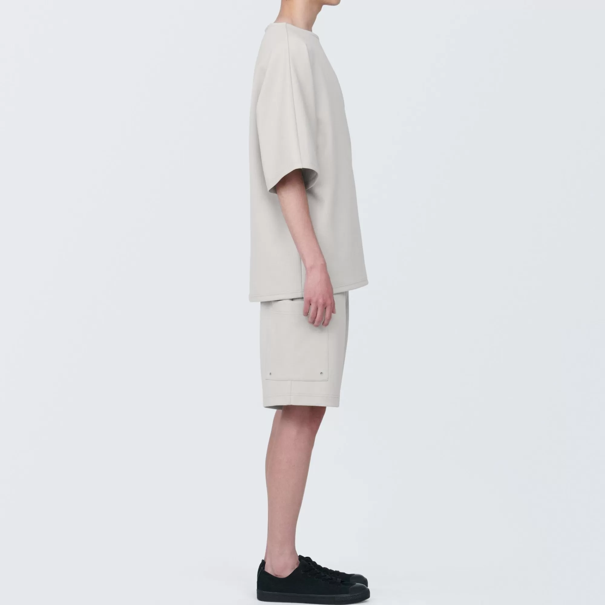 MUJI Labo Unisex Water Repellent Double Knitted Short Sleeve Pullover Store