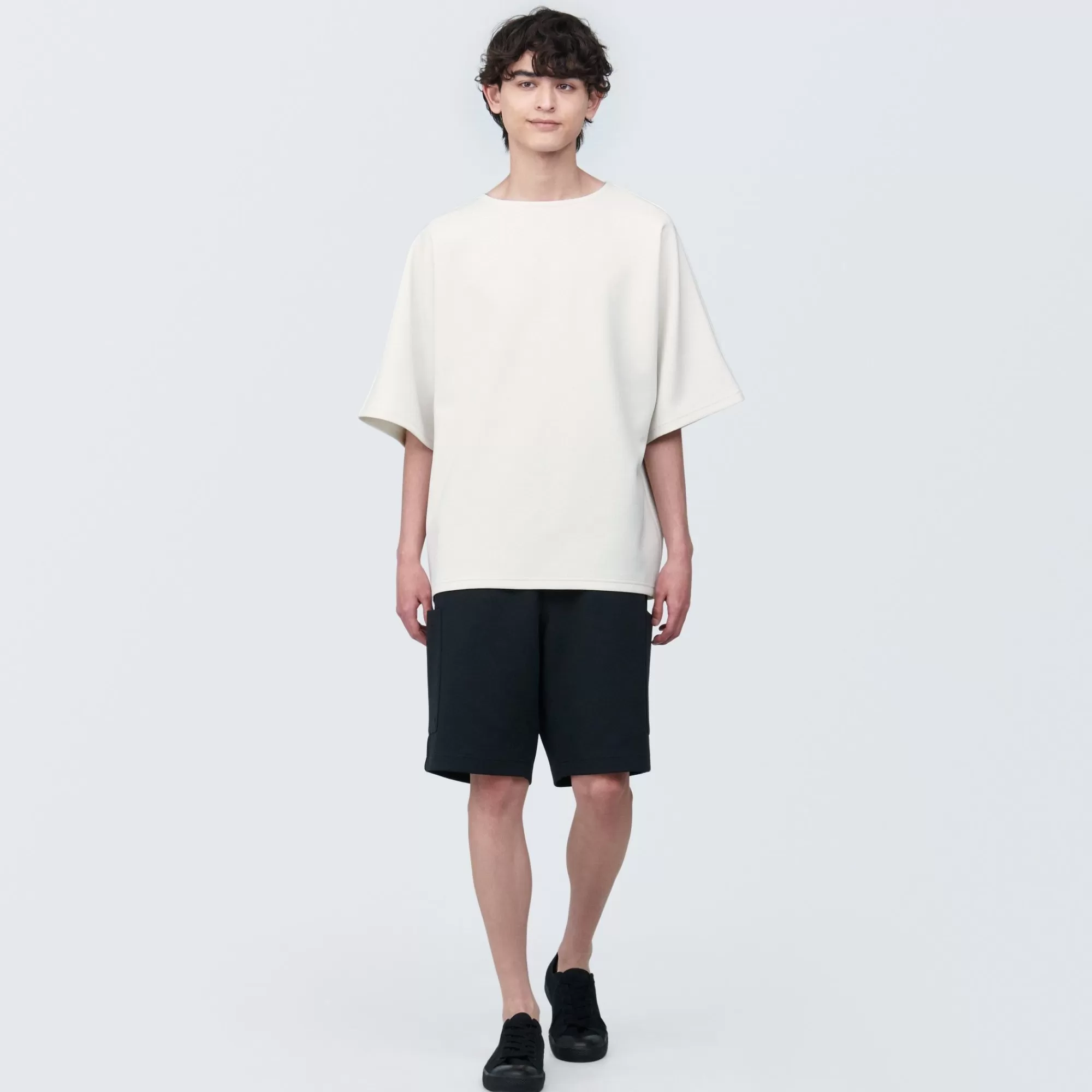 MUJI Labo Unisex Water Repellent Double Knitted Short Sleeve Pullover Store