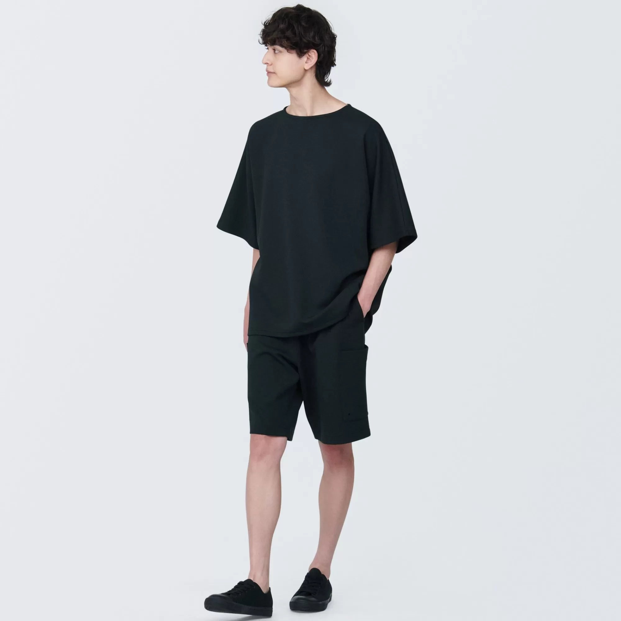 MUJI Labo Unisex Water Repellent Double Knitted Short Sleeve Pullover Store