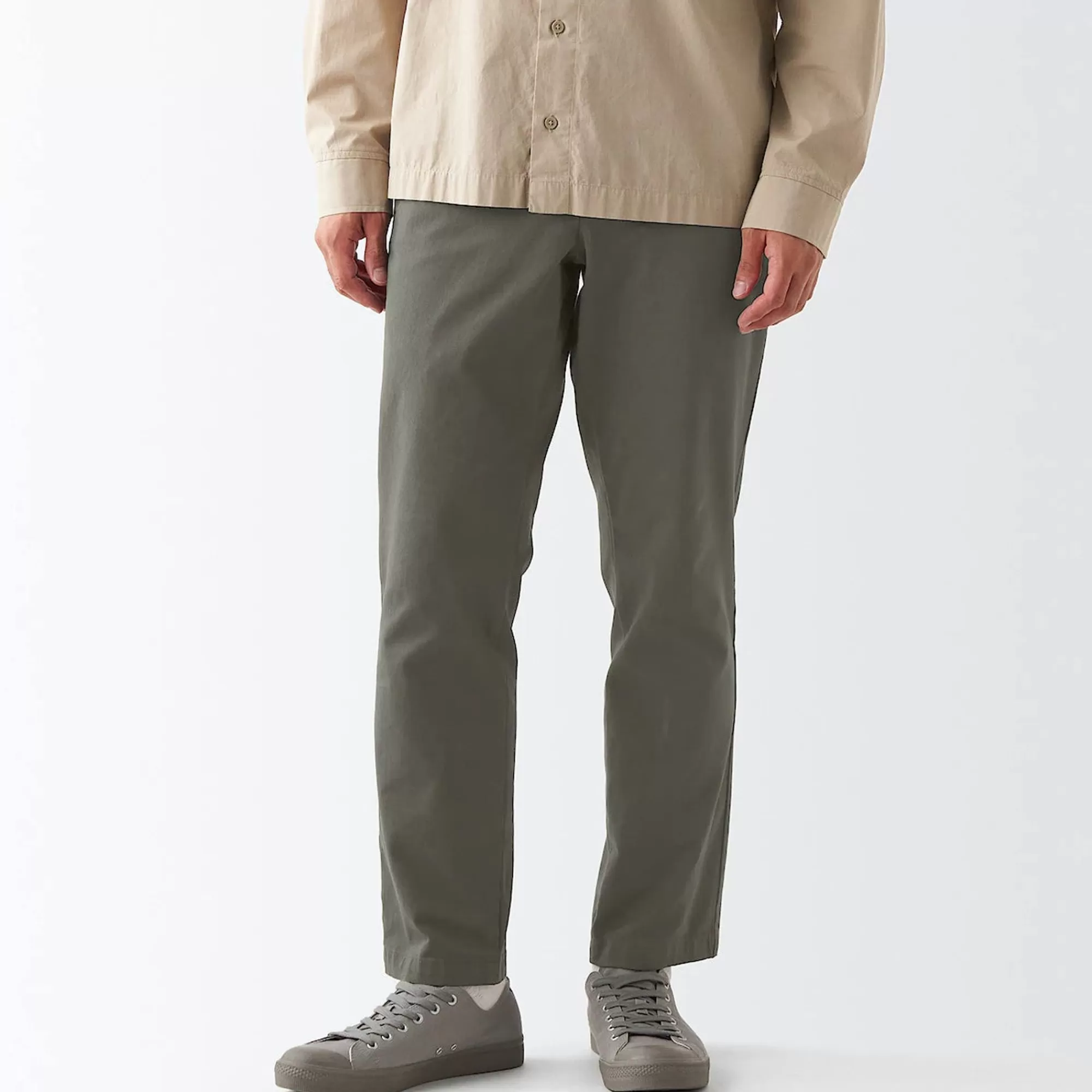 MUJI Men'S 4-Way Stretch Chino Slim Pants Inseam (L 30Inch / 76Cm) Best