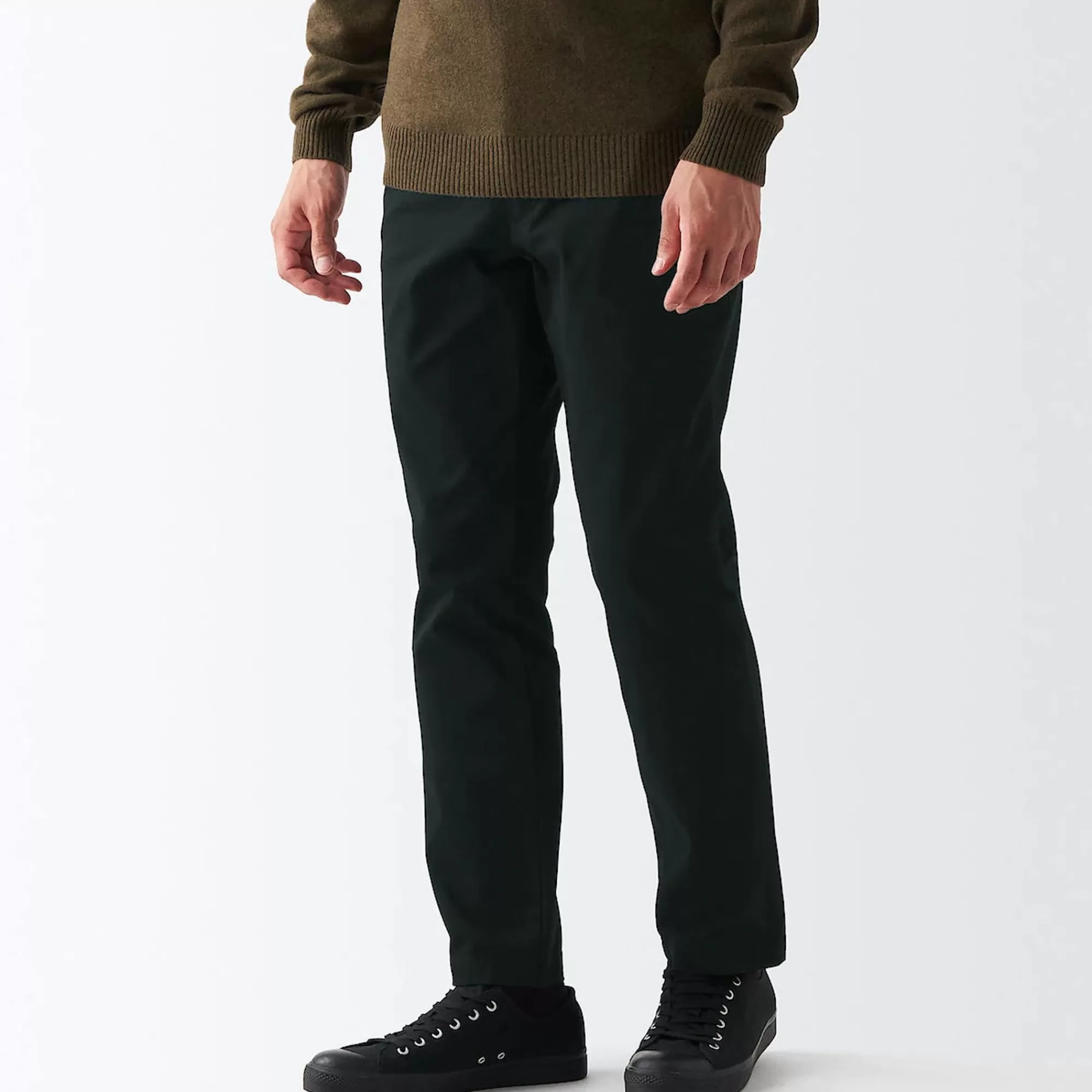 MUJI Men'S 4-Way Stretch Chino Slim Pants Inseam (L 30Inch / 76Cm) Best