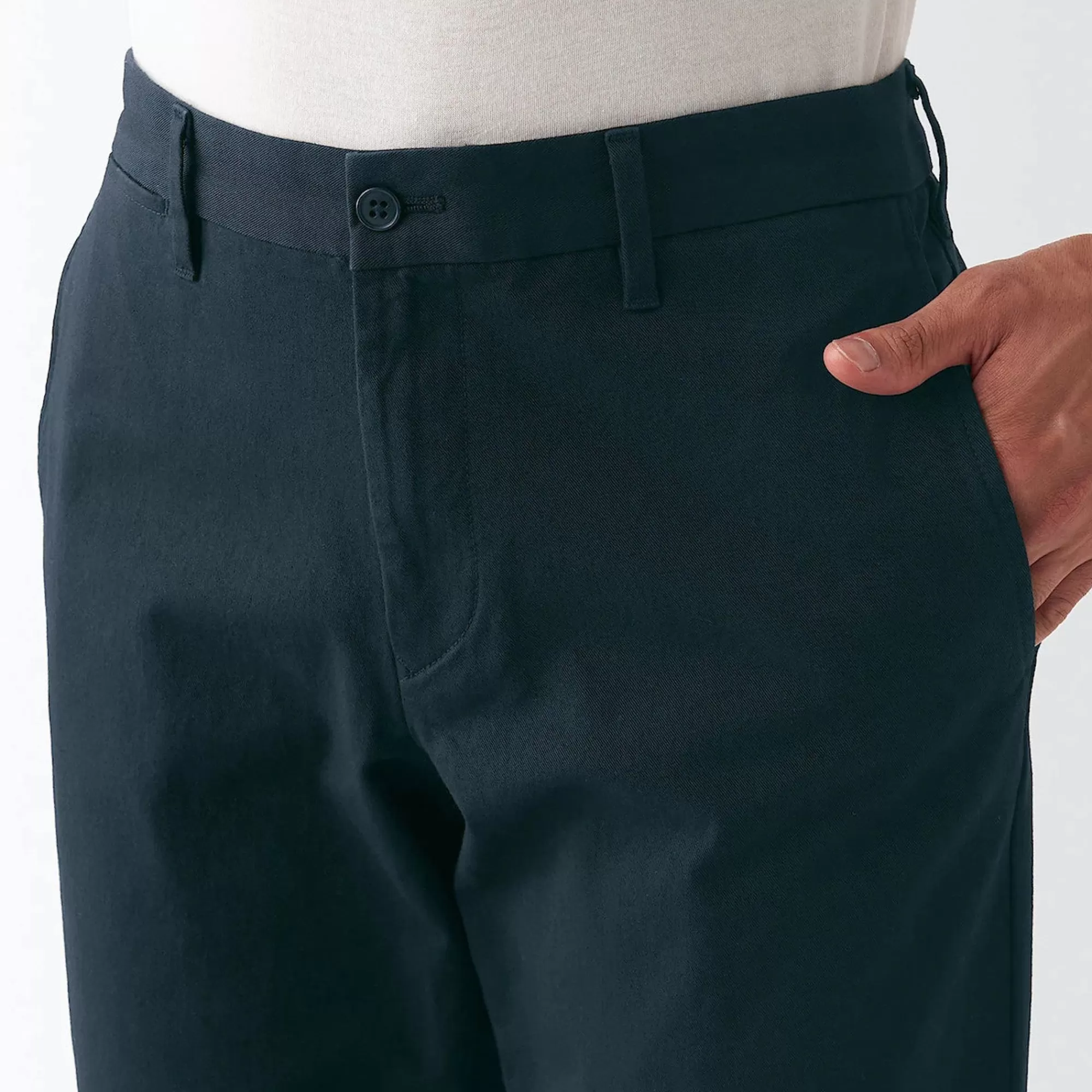 MUJI Men'S 4-Way Stretch Chino Slim Pants Inseam (L 30Inch / 76Cm) Best