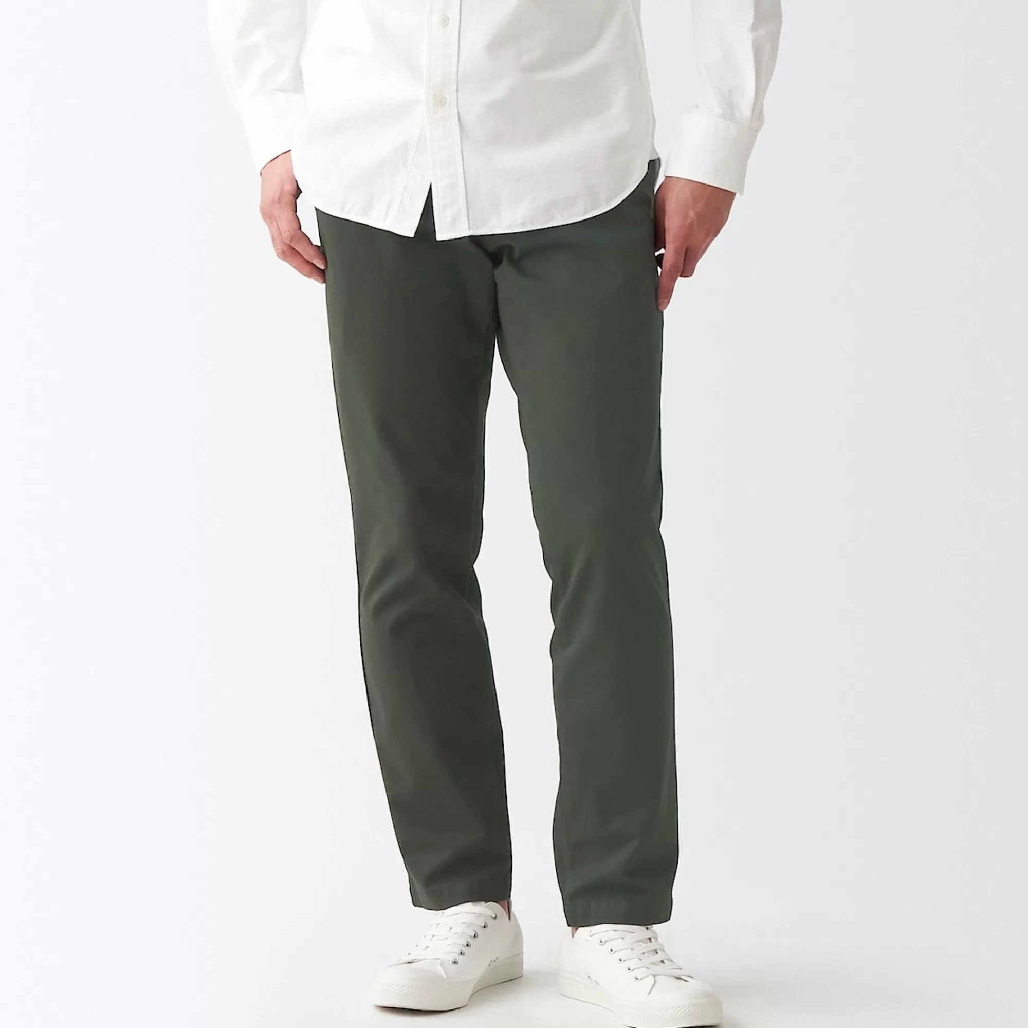 MUJI Men'S 4-Way Stretch Chino Slim Pants Inseam (L 30Inch / 76Cm) Best