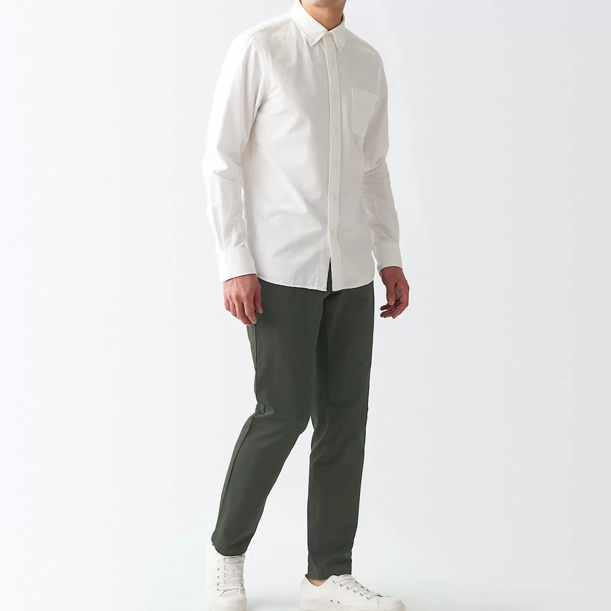 MUJI Men'S 4-Way Stretch Chino Slim Pants Inseam (L 30Inch / 76Cm) Best