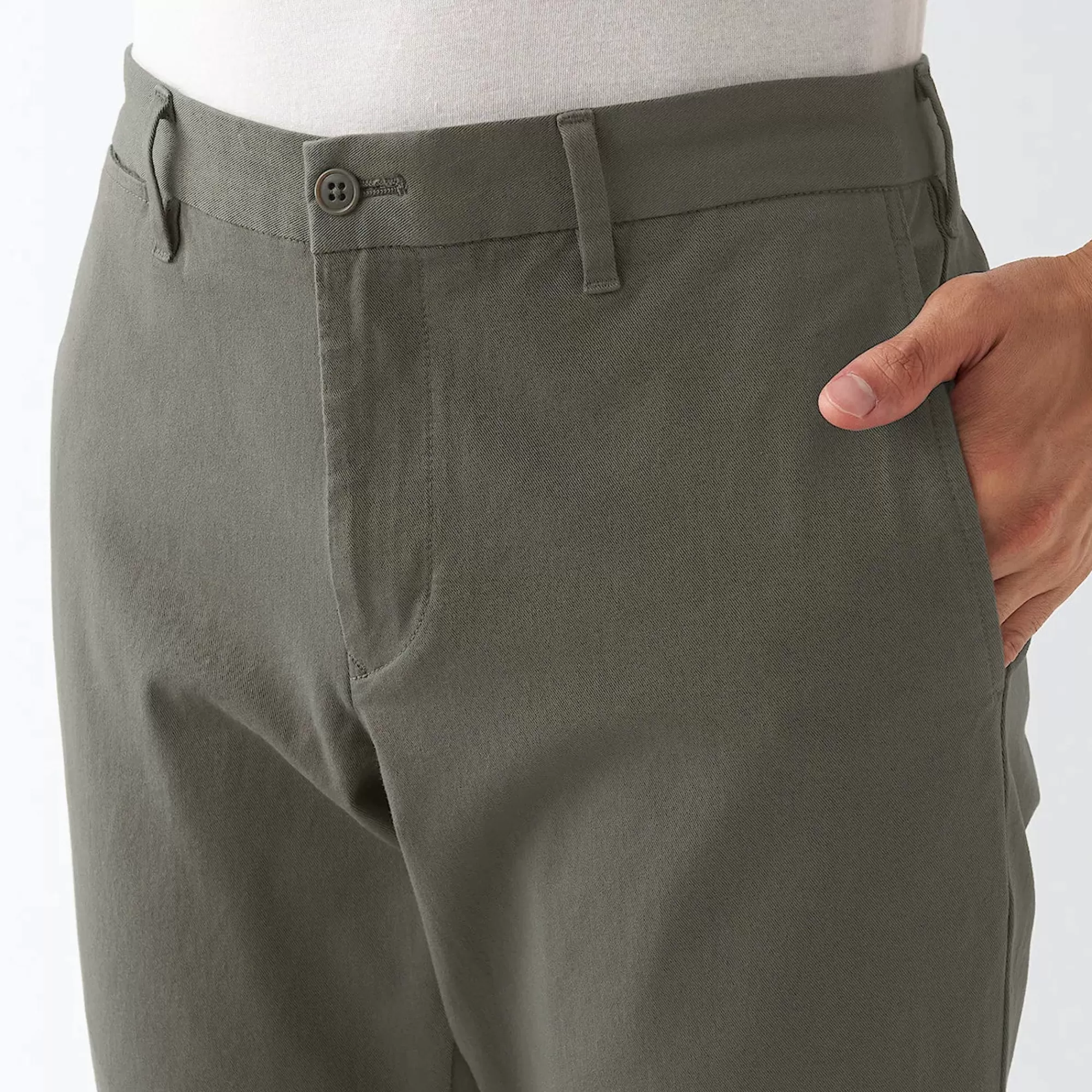 MUJI Men'S 4-Way Stretch Chino Slim Pants Inseam (L 30Inch / 76Cm) Best