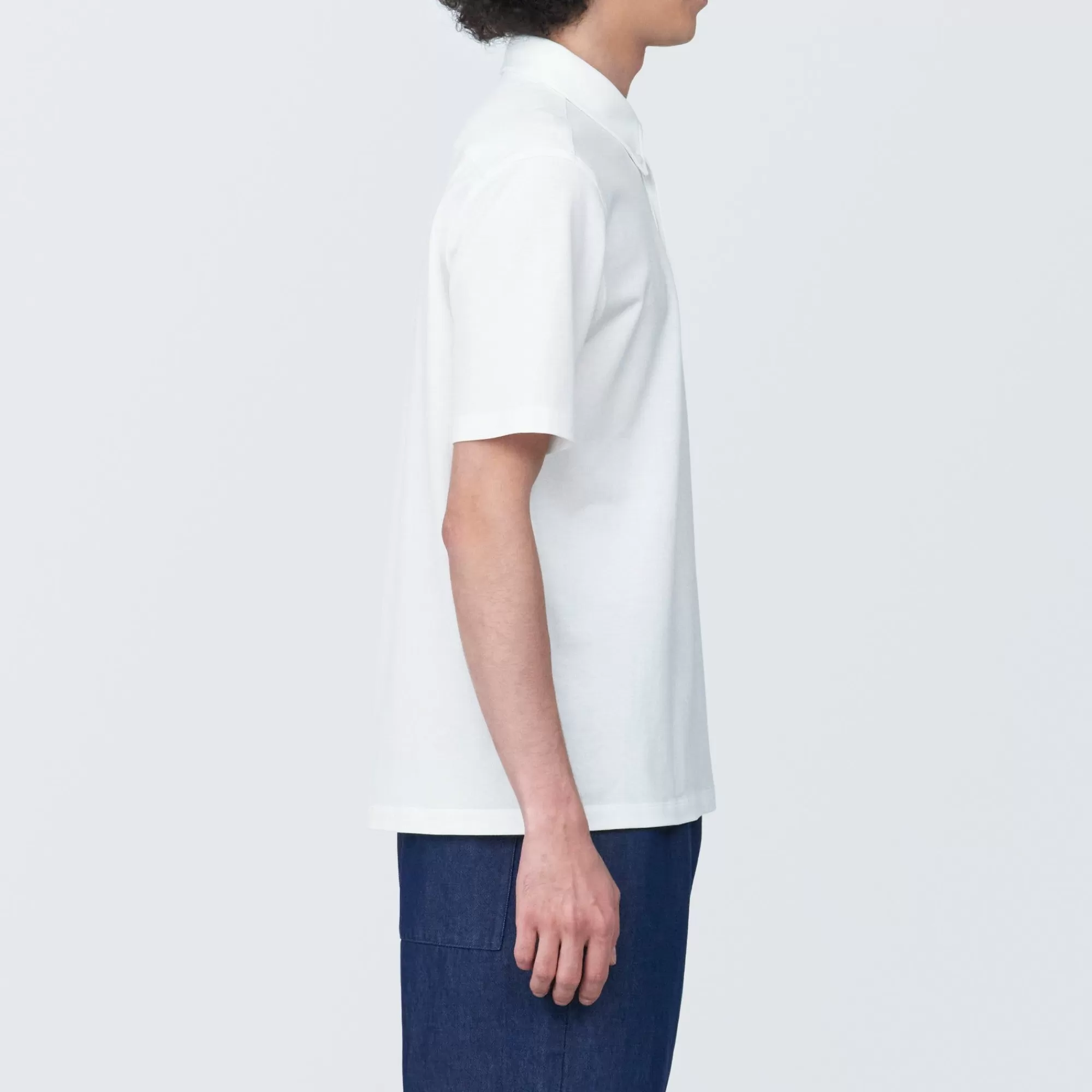 MUJI Men'S Cool Touch Pique Button Down Short Sleeve Polo Shirt Discount