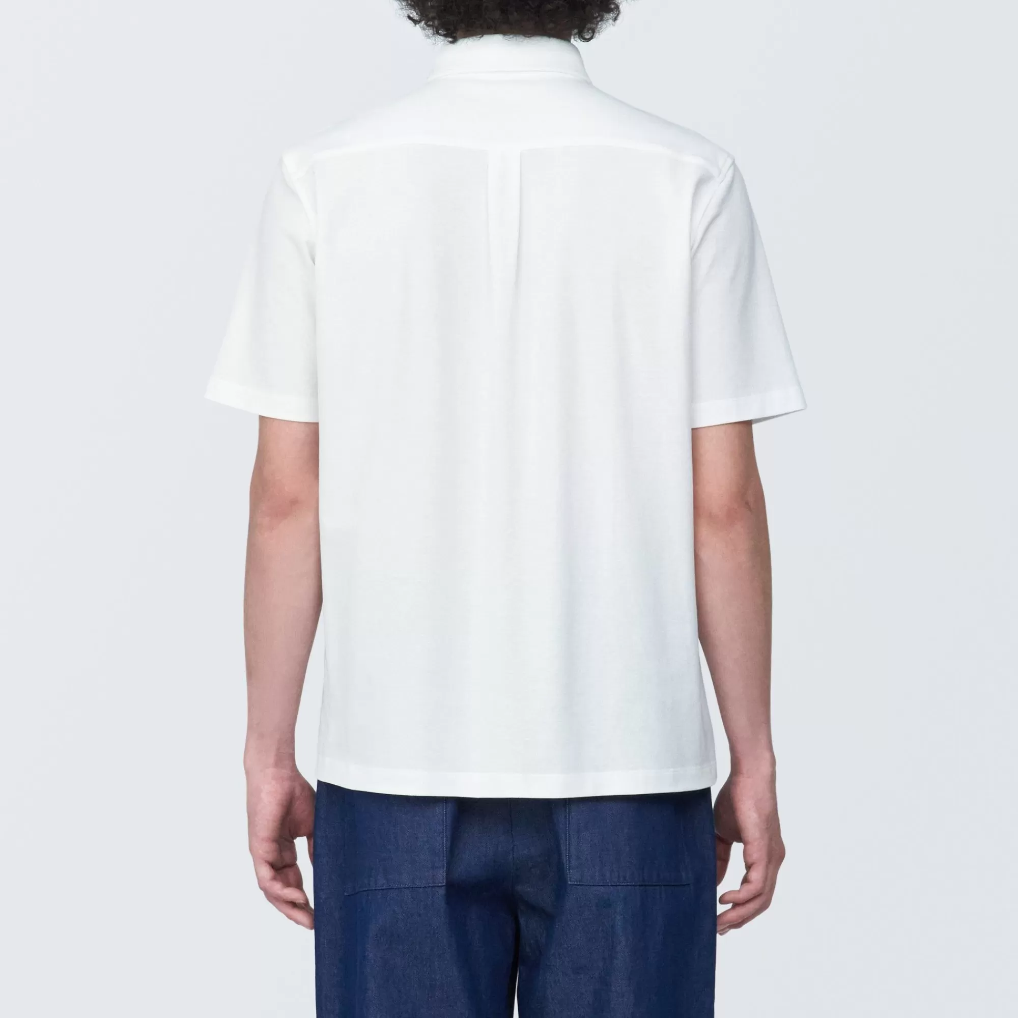 MUJI Men'S Cool Touch Pique Button Down Short Sleeve Polo Shirt Discount