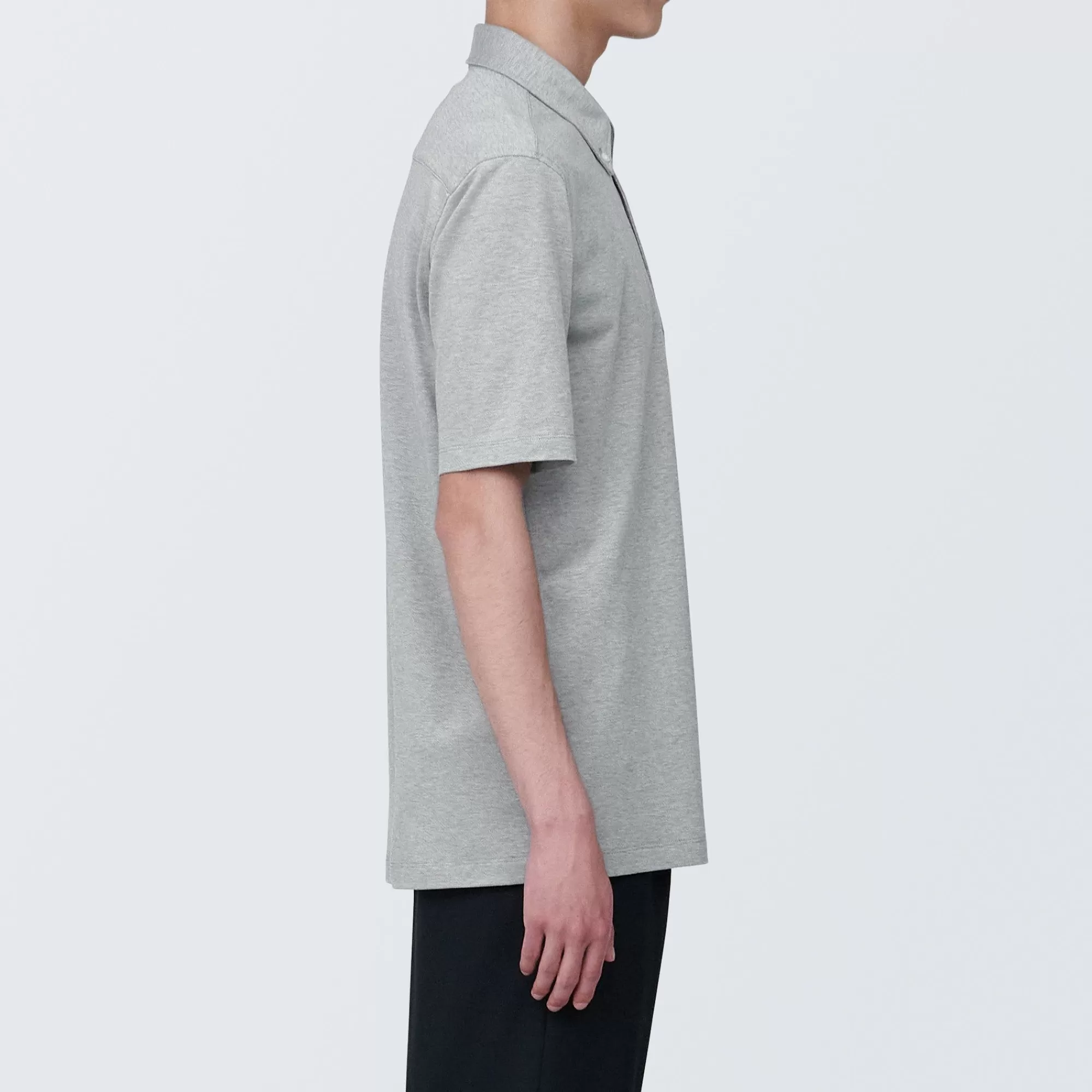 MUJI Men'S Cool Touch Pique Button Down Short Sleeve Polo Shirt Discount