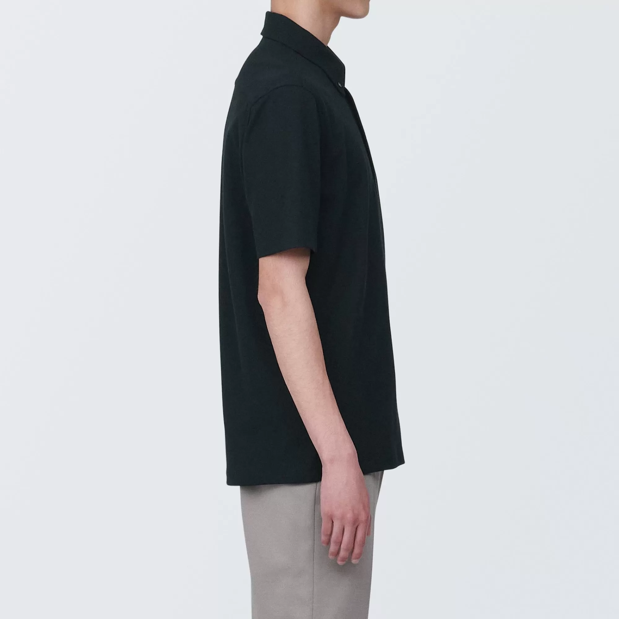 MUJI Men'S Cool Touch Pique Button Down Short Sleeve Polo Shirt Discount