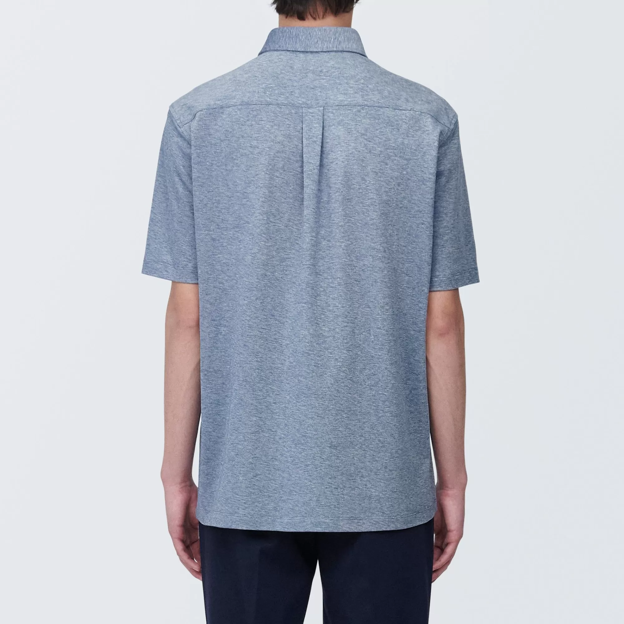 MUJI Men'S Cool Touch Pique Button Down Short Sleeve Polo Shirt Discount