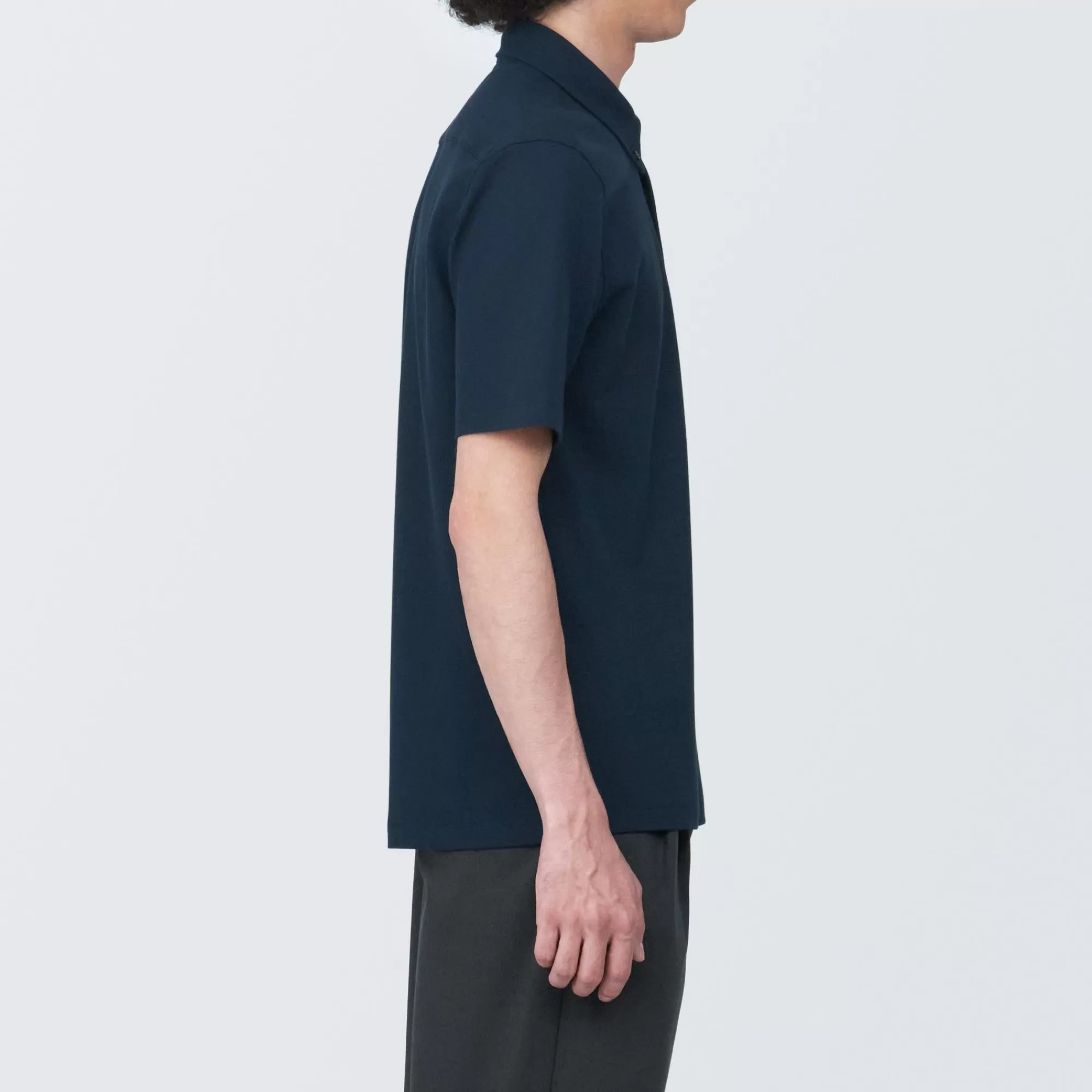 MUJI Men'S Cool Touch Pique Button Down Short Sleeve Polo Shirt Discount