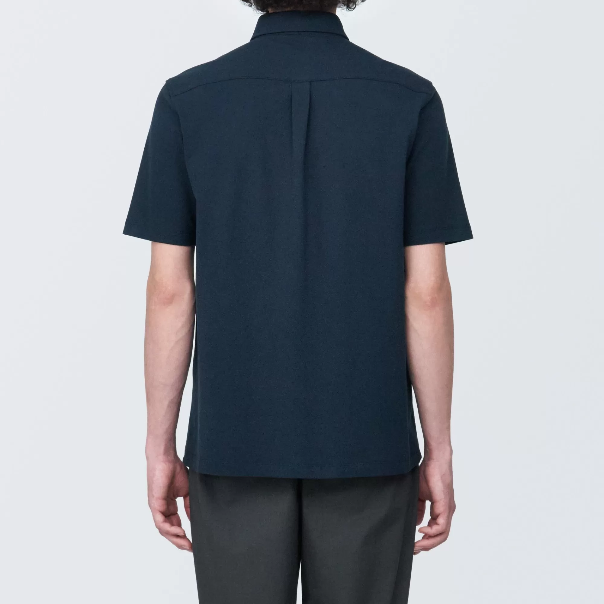 MUJI Men'S Cool Touch Pique Button Down Short Sleeve Polo Shirt Discount