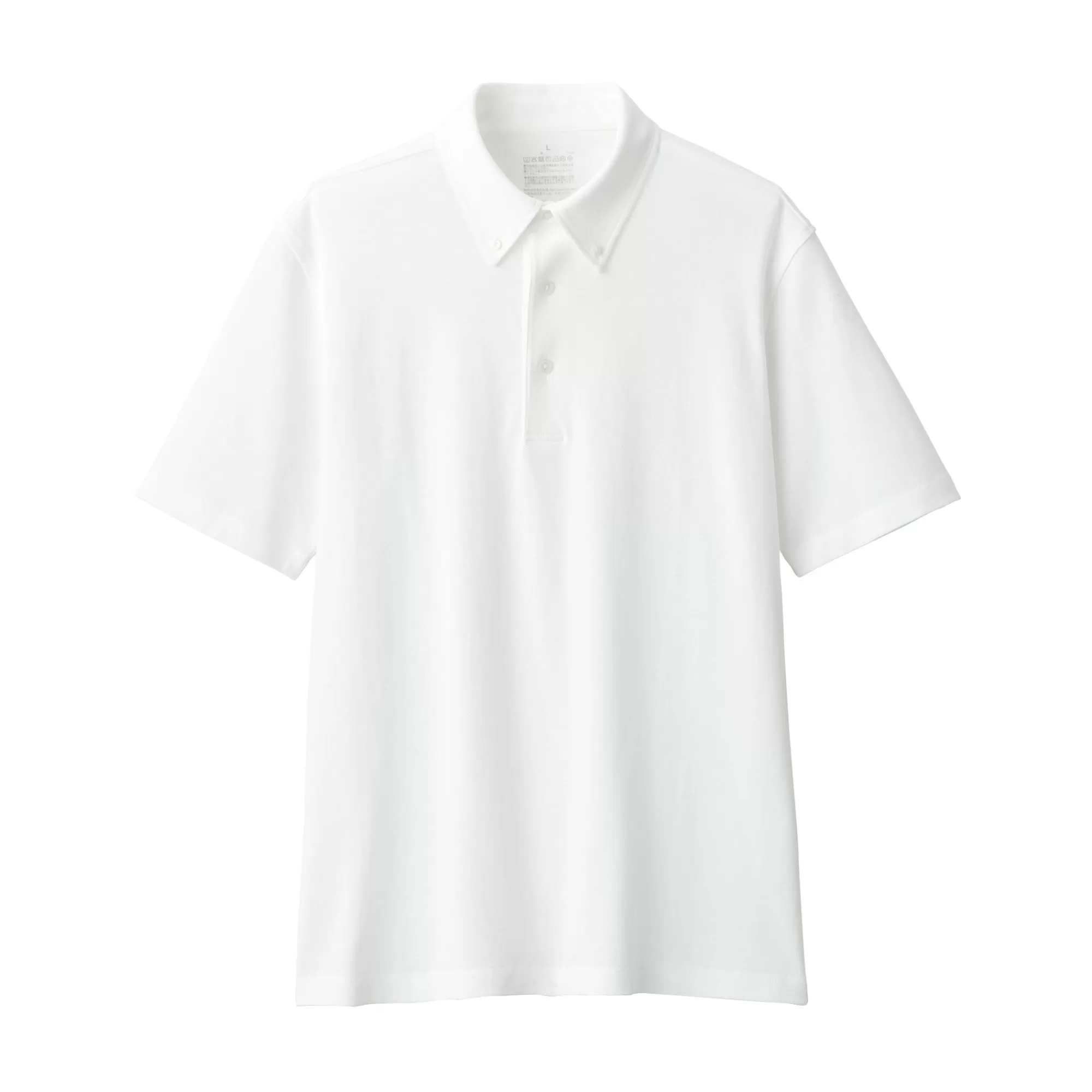 MUJI Men'S Cool Touch Pique Button Down Short Sleeve Polo Shirt Discount