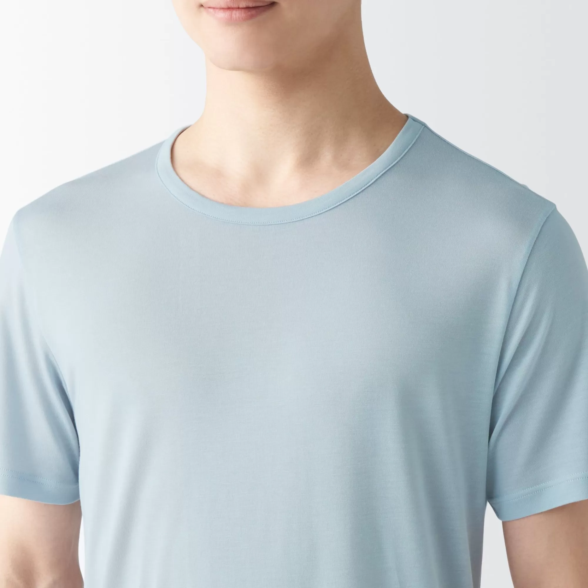 MUJI Men'S Cool Touch Smooth Crew Neck Short Sleeve T-Shirt Outlet