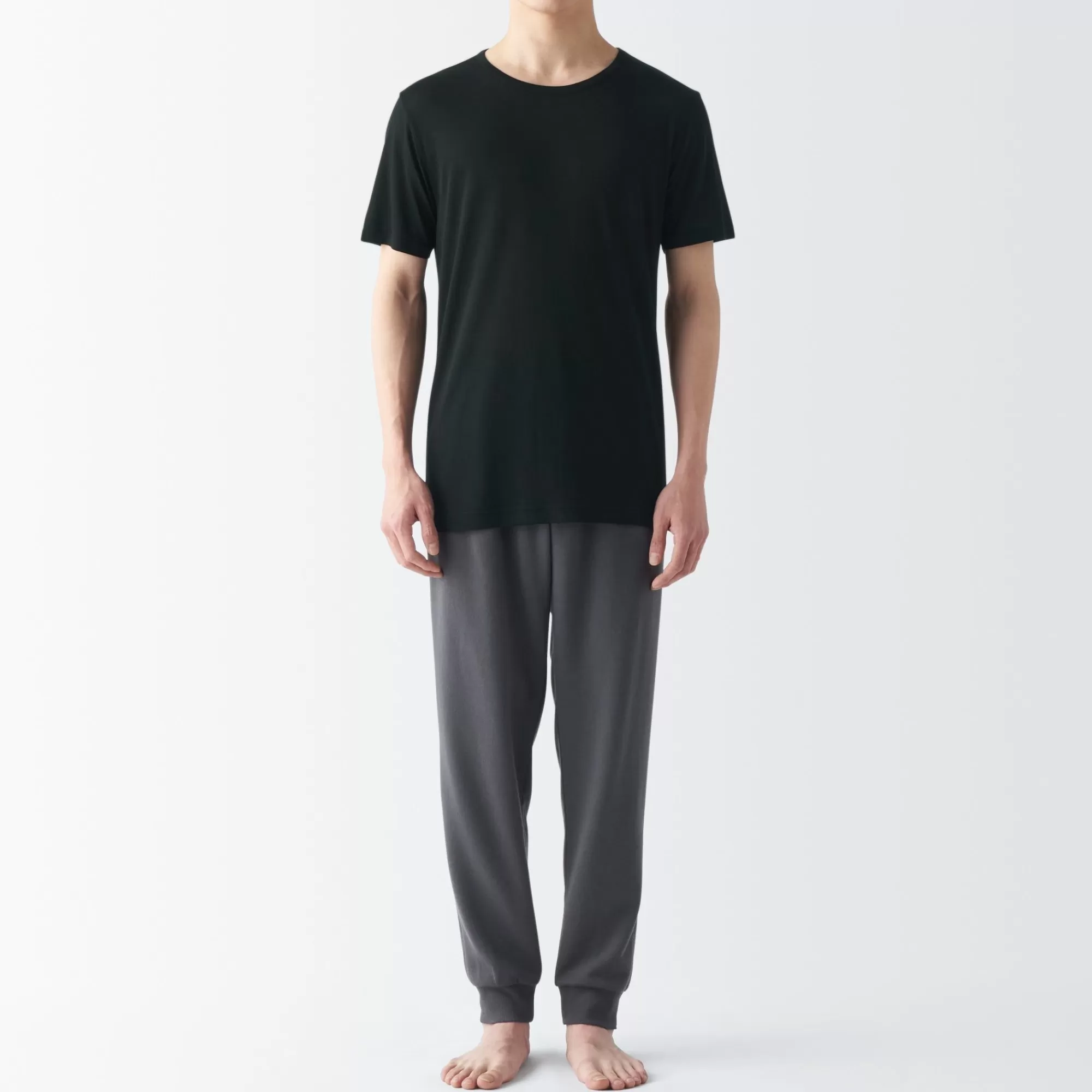 MUJI Men'S Cool Touch Smooth Crew Neck Short Sleeve T-Shirt Outlet