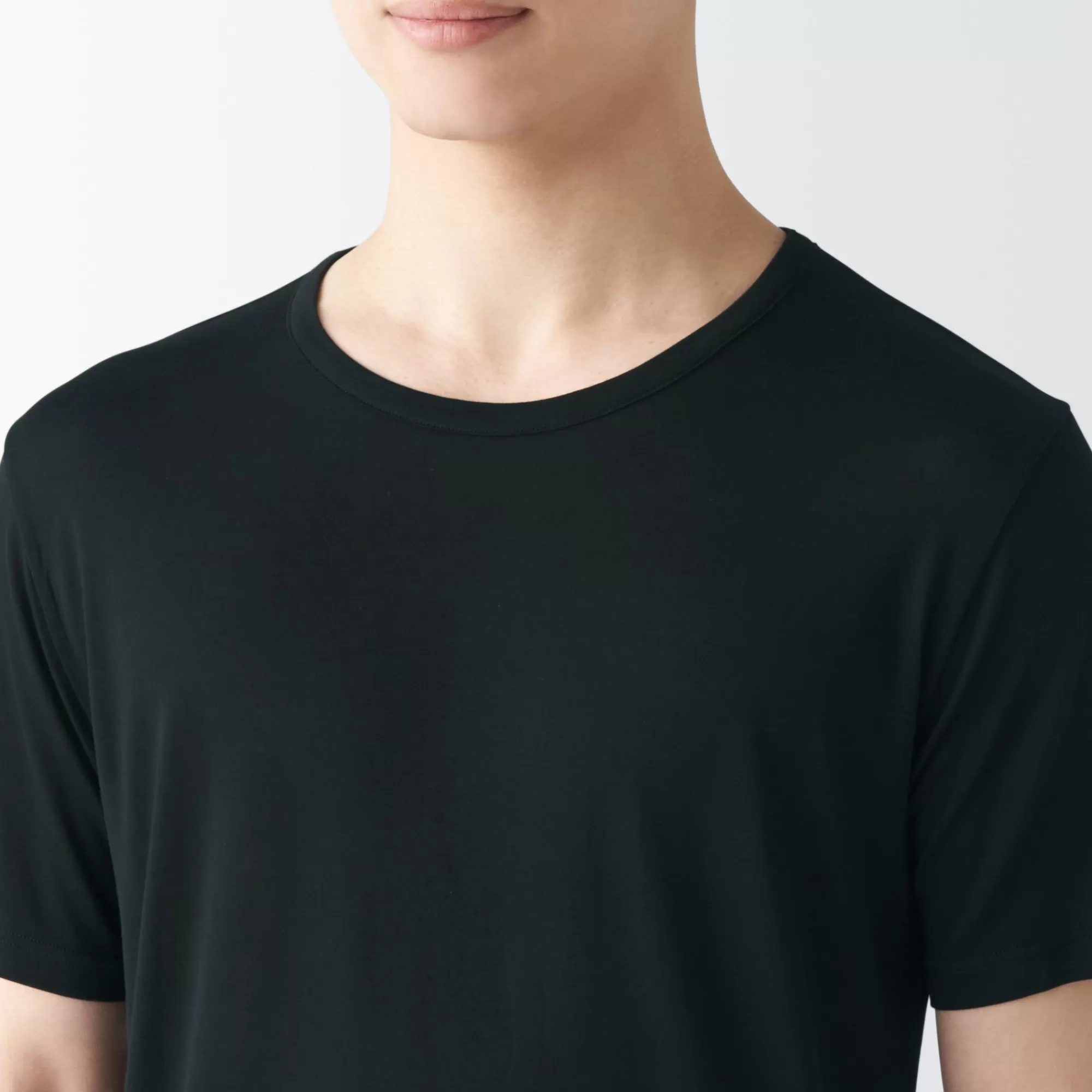 MUJI Men'S Cool Touch Smooth Crew Neck Short Sleeve T-Shirt Outlet