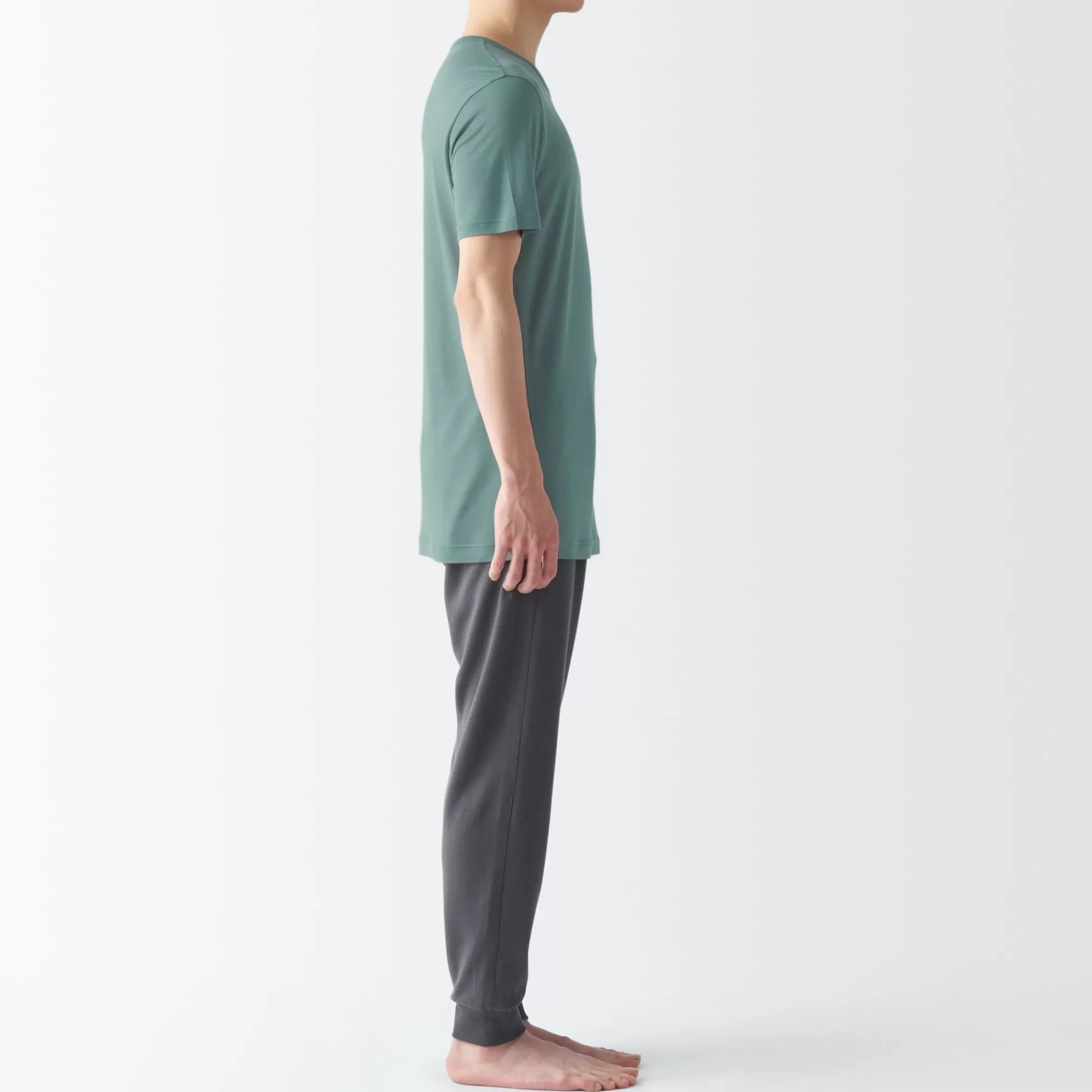 MUJI Men'S Cool Touch Smooth Crew Neck Short Sleeve T-Shirt Outlet