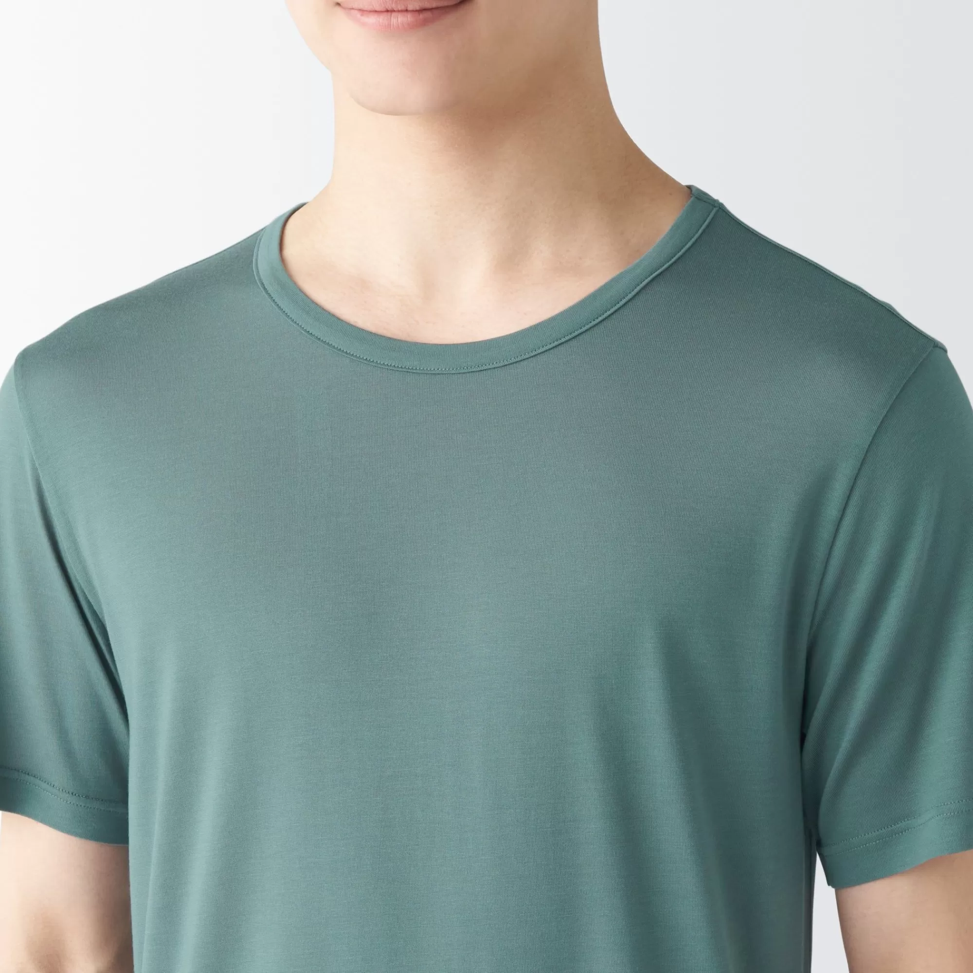 MUJI Men'S Cool Touch Smooth Crew Neck Short Sleeve T-Shirt Outlet
